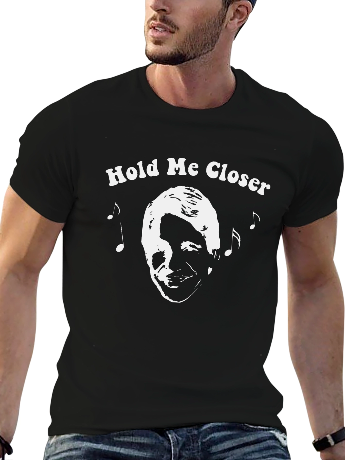 Hold Me Closer Graphic T-Shirt - Black Cotton Tee