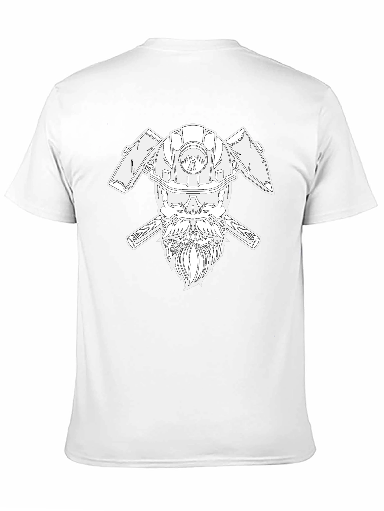 Cool Miner Skull T-Shirt - Black Crew Neck Tee