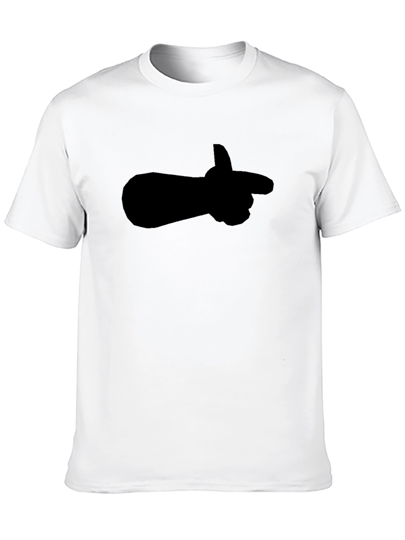 Pointing Finger Graphic Tee - Stylish Black Shirt