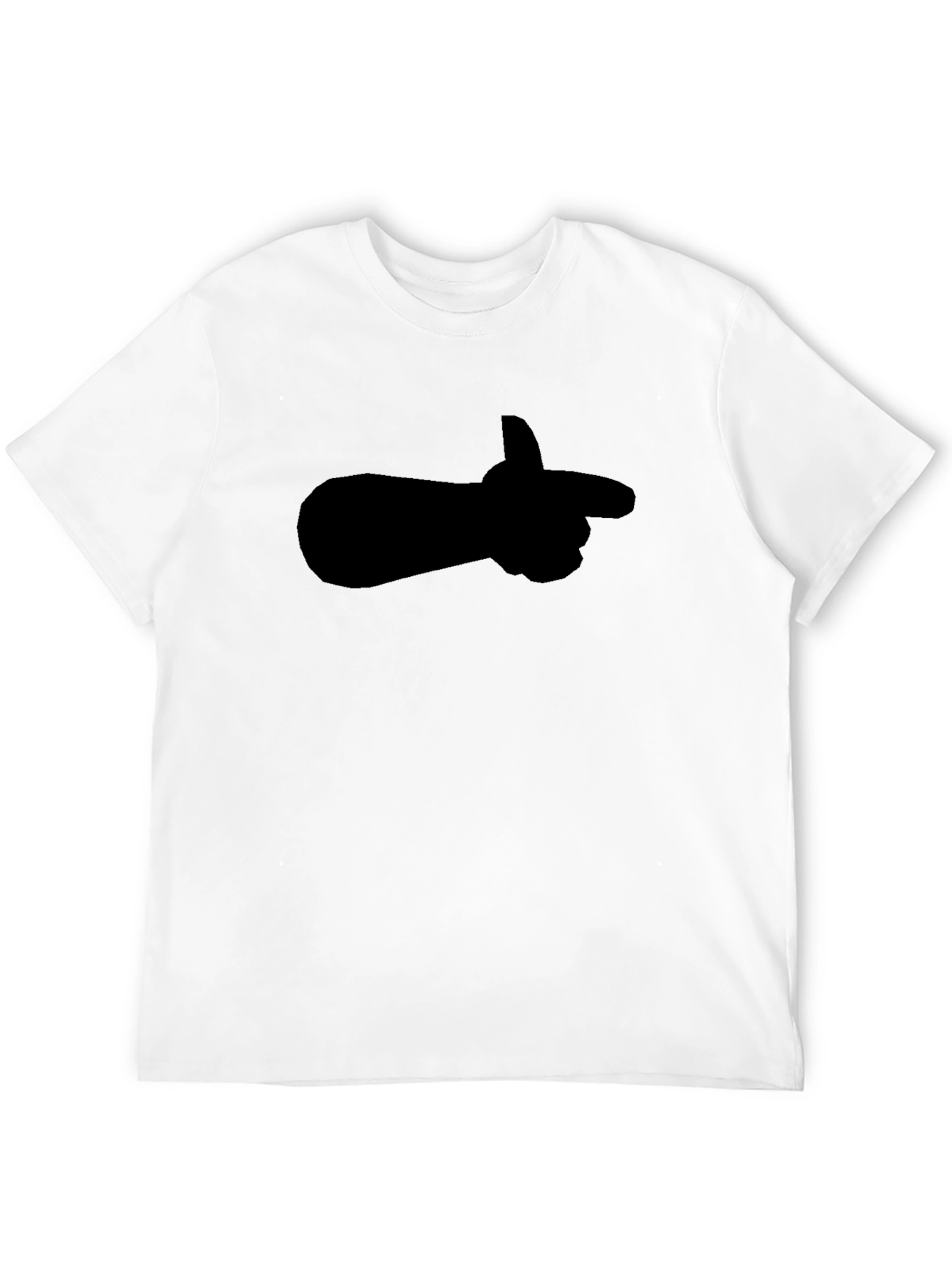 Pointing Finger Graphic Tee - Stylish Black Shirt