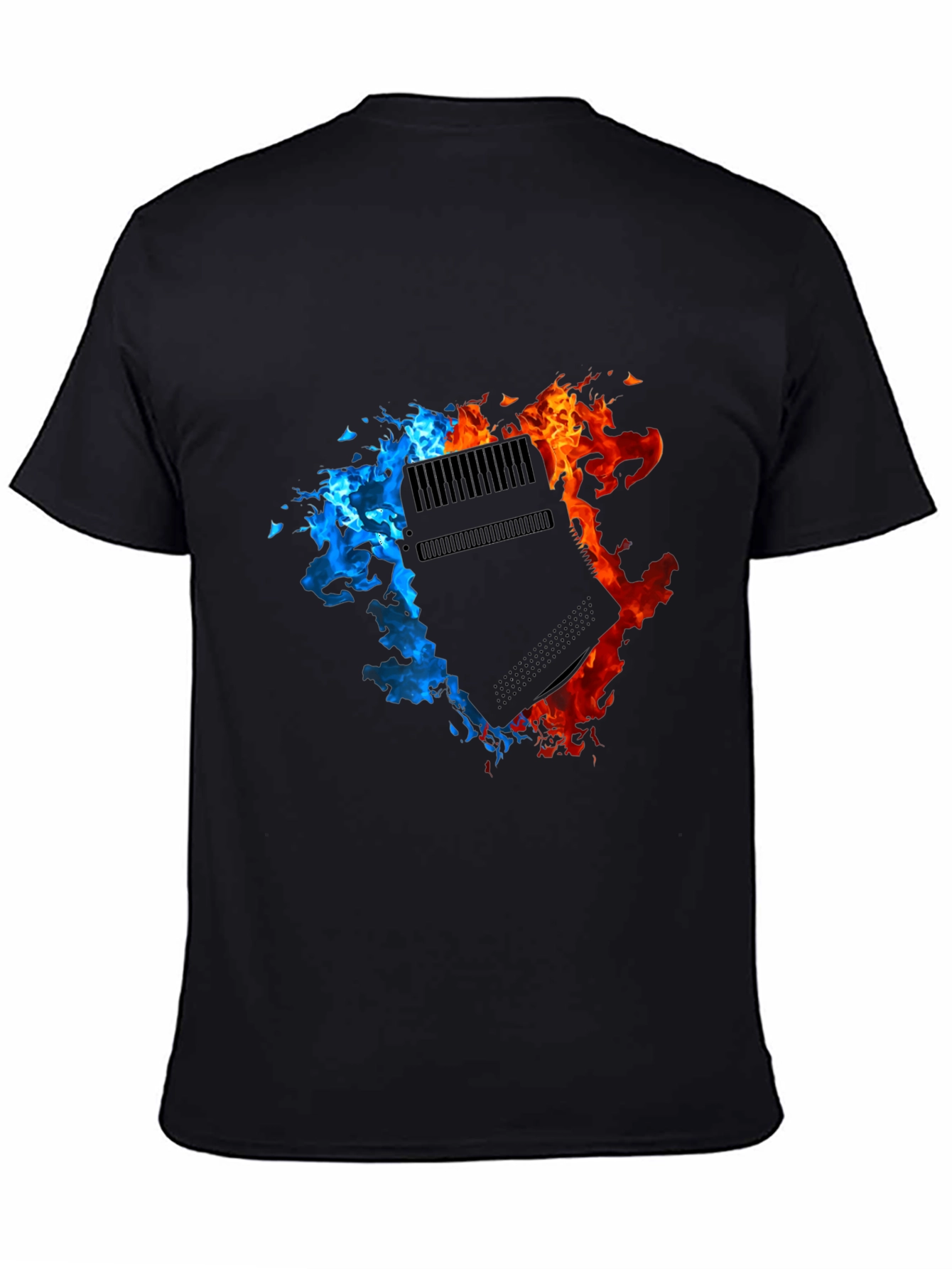 Fiery Console Graphic Black T-Shirt