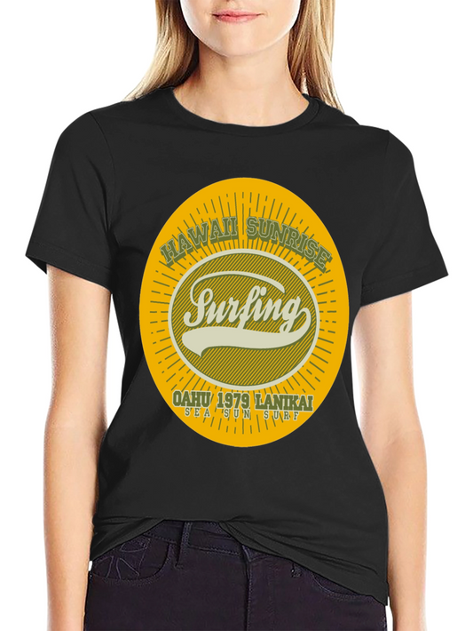 Hawaii Sunrise Surfing T-Shirt