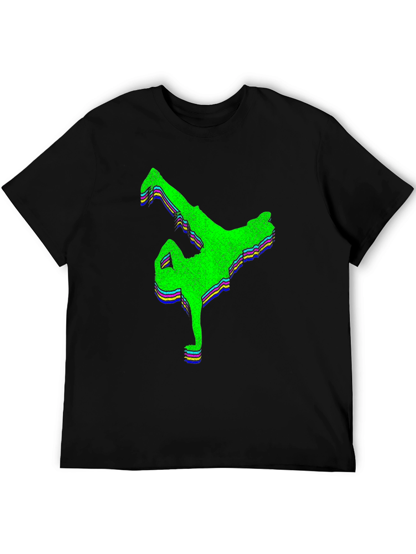 Retro Breakdance Graphic Tee - Black
