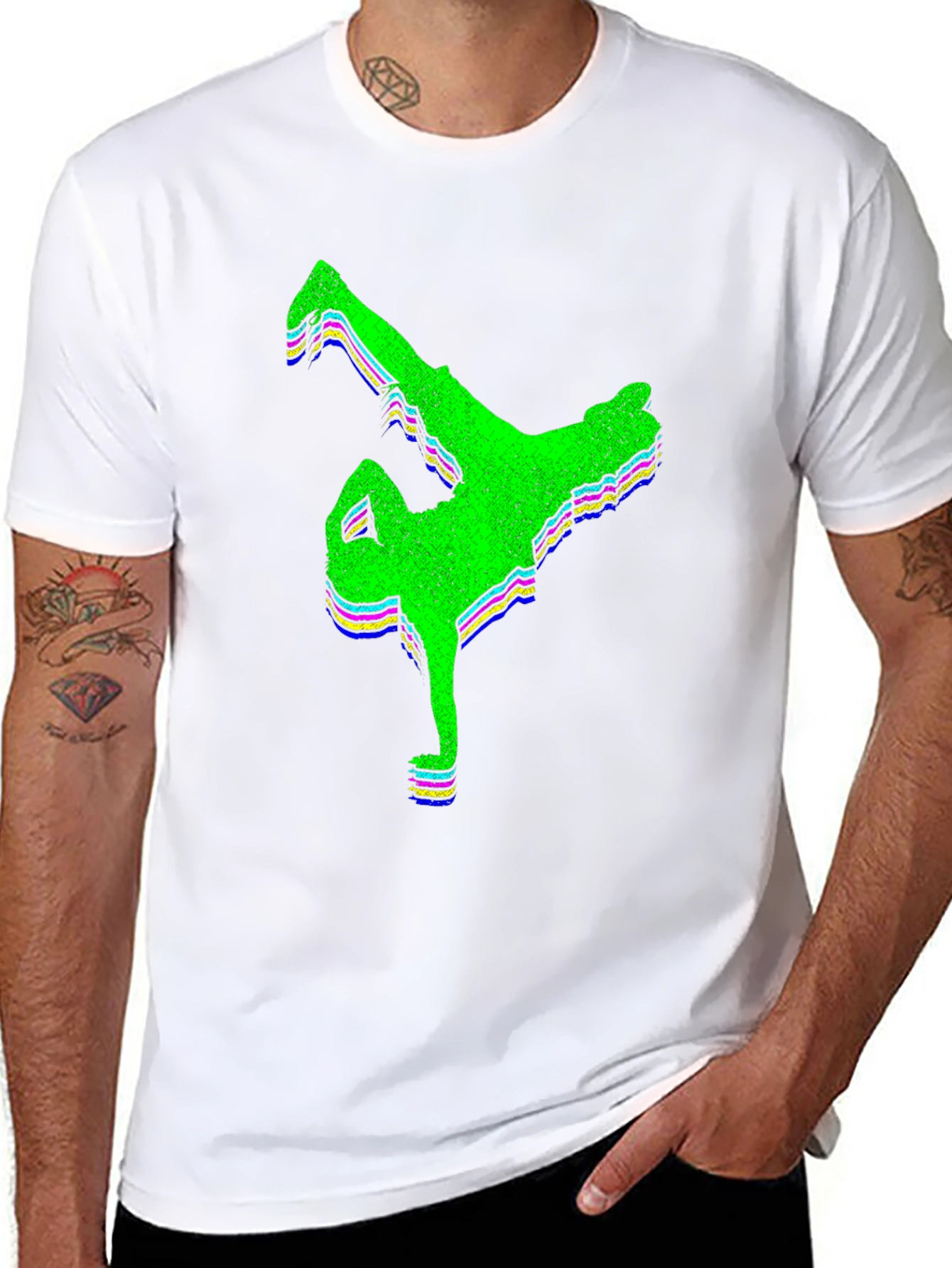 Retro Breakdance Graphic Tee - Black