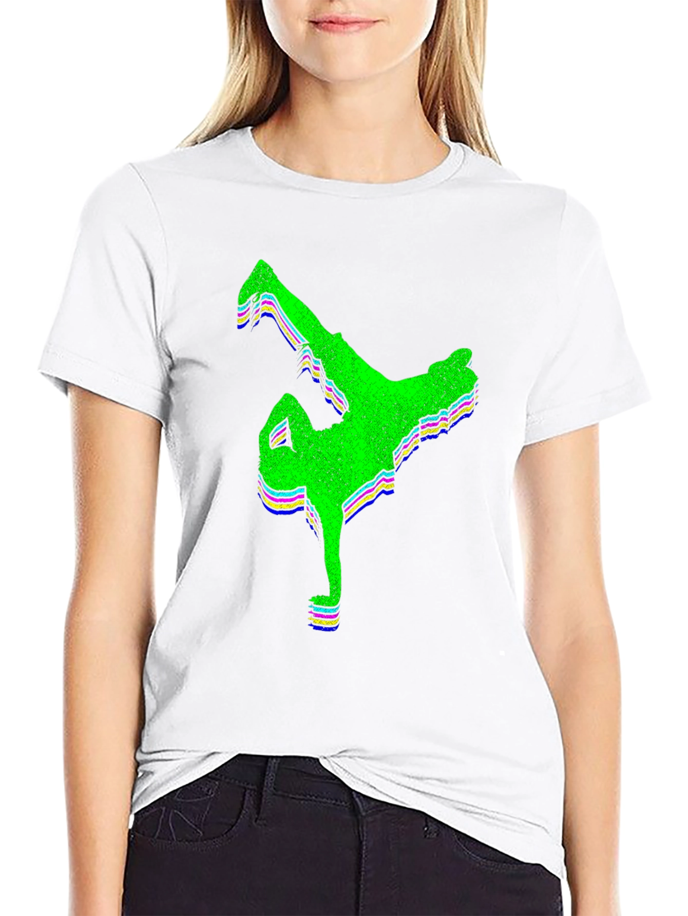 Retro Breakdance Graphic Tee - Black