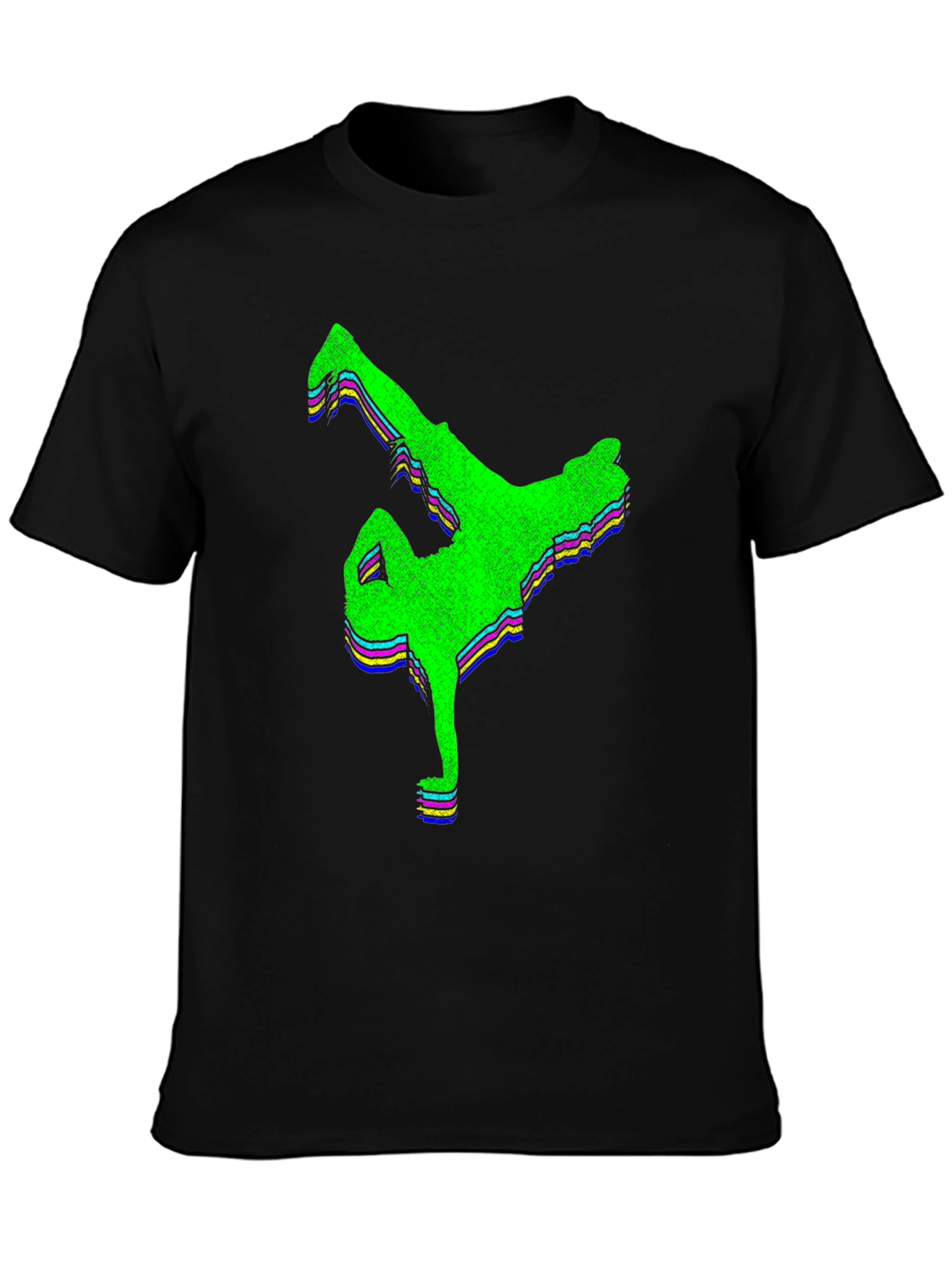 Retro Breakdance Graphic Tee - Black