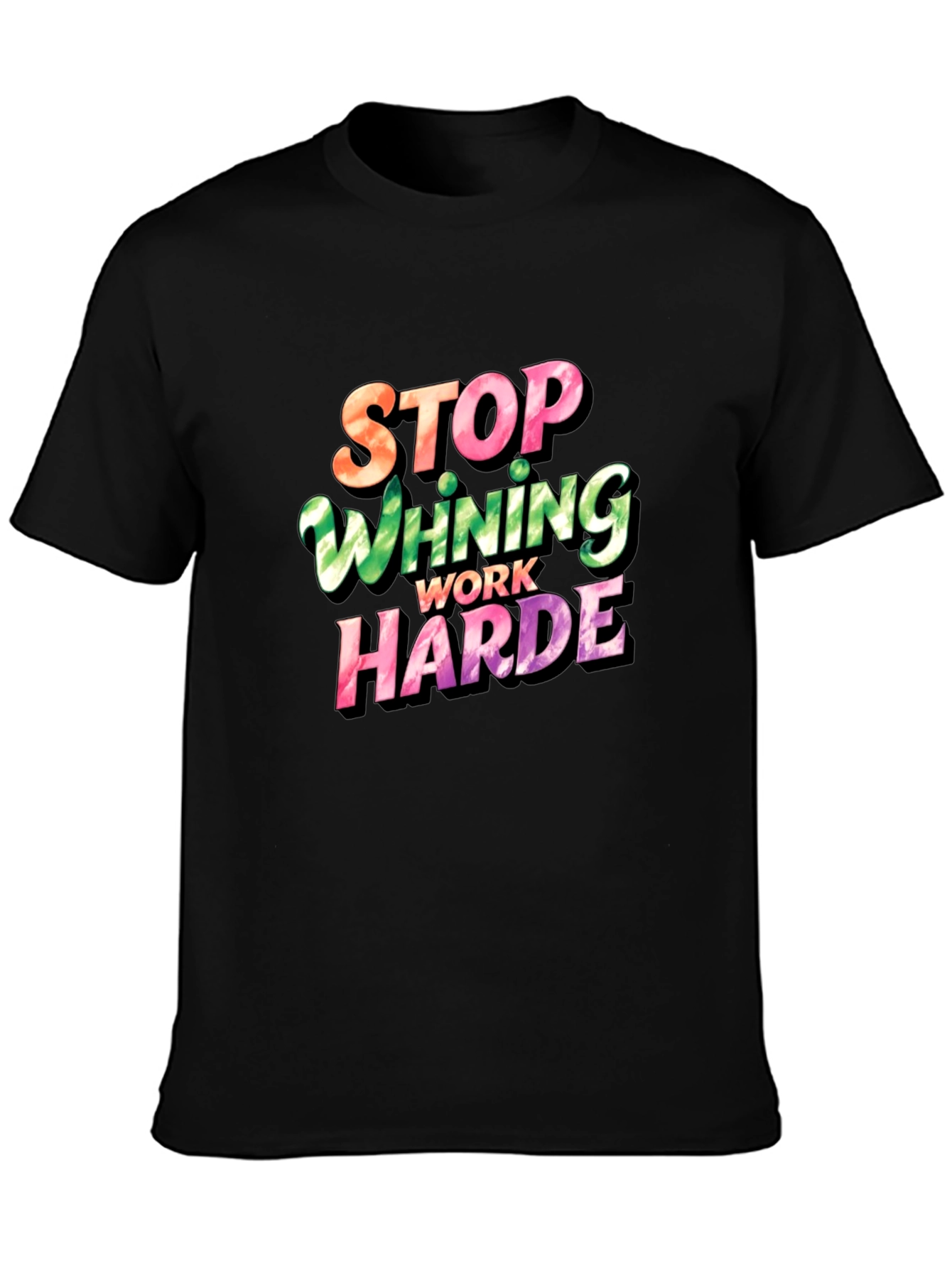 Stop Whining Work Harder Mens Graphic Tee