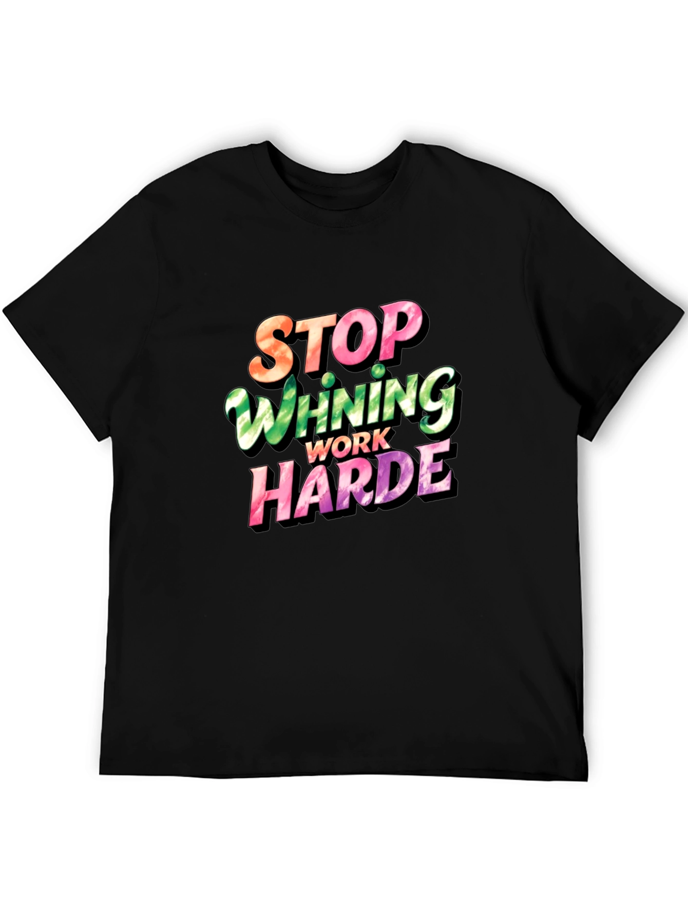 Stop Whining Work Harder Mens Graphic Tee