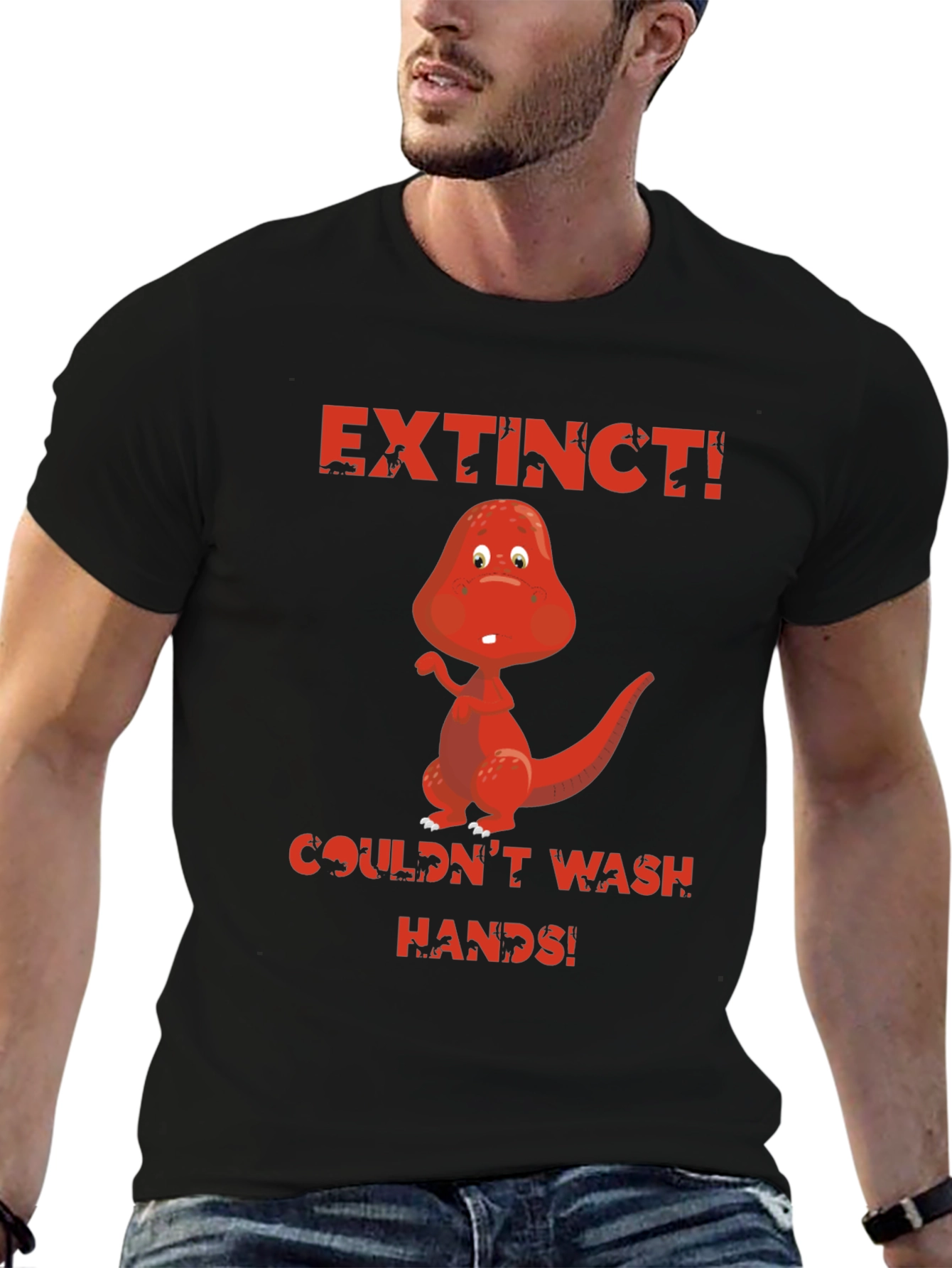 Extinct Dinosaur T-Shirt - Wash Your Hands!