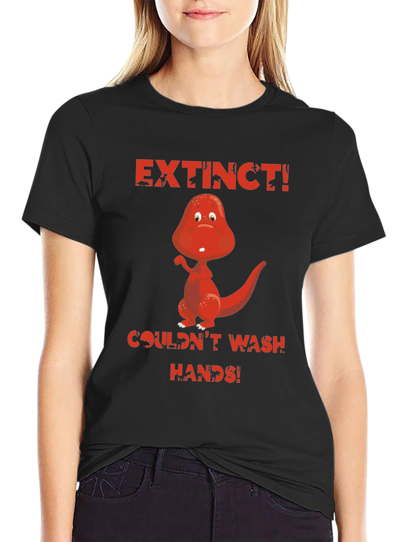 Extinct Dinosaur T-Shirt - Wash Your Hands!