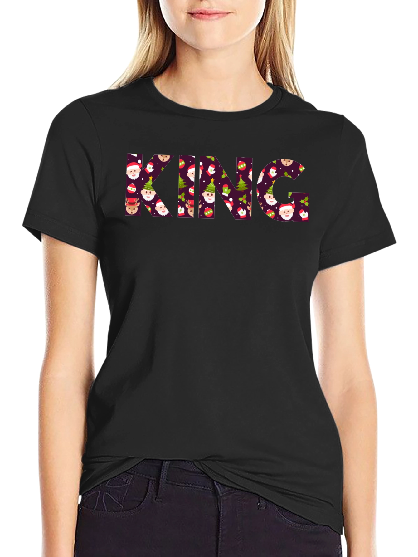 King Christmas Pattern T-Shirt