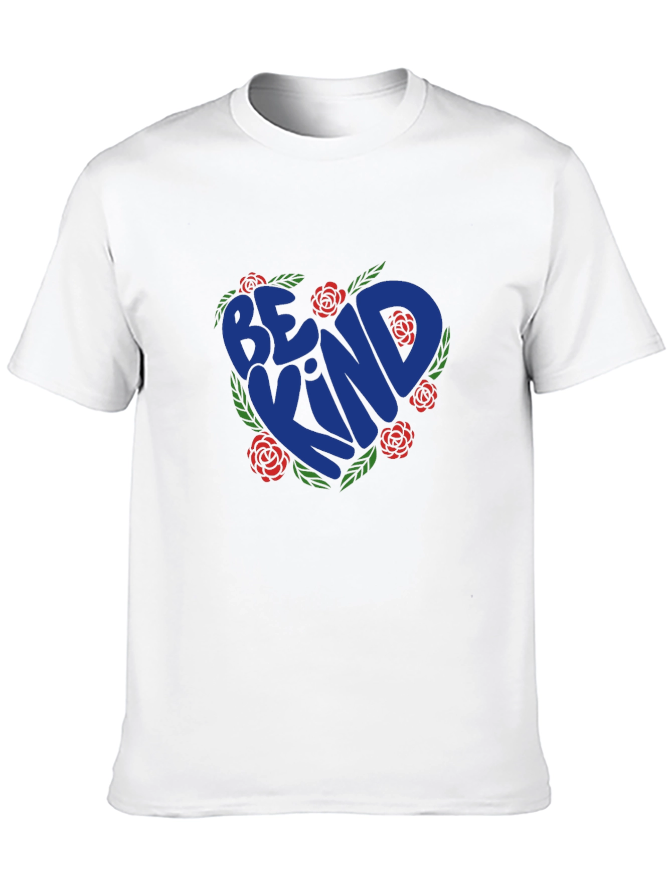 Be Kind Heart Rose Graphic T-Shirt - Black