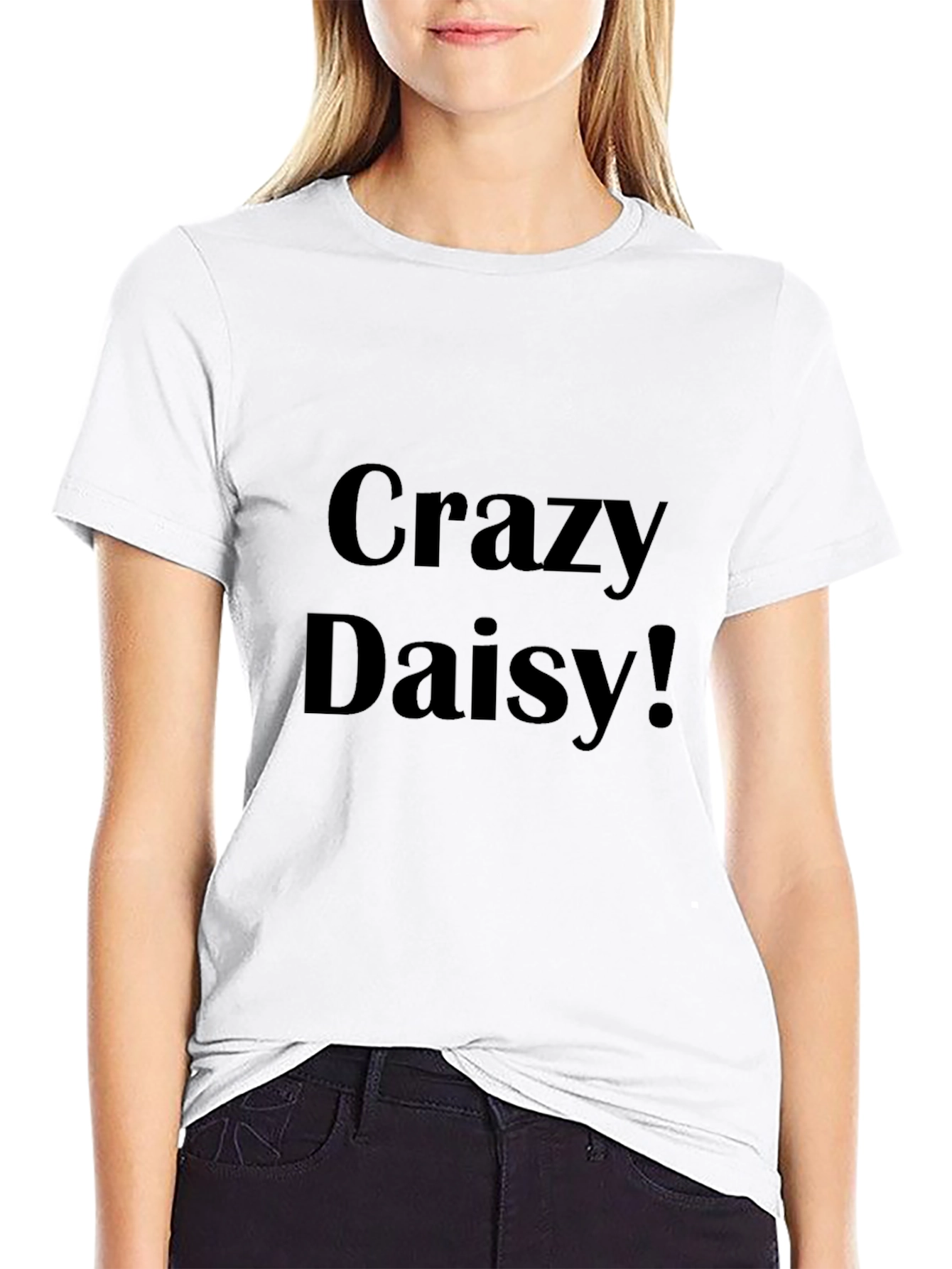 Crazy Daisy Graphic Tee - Black Casual Shirt