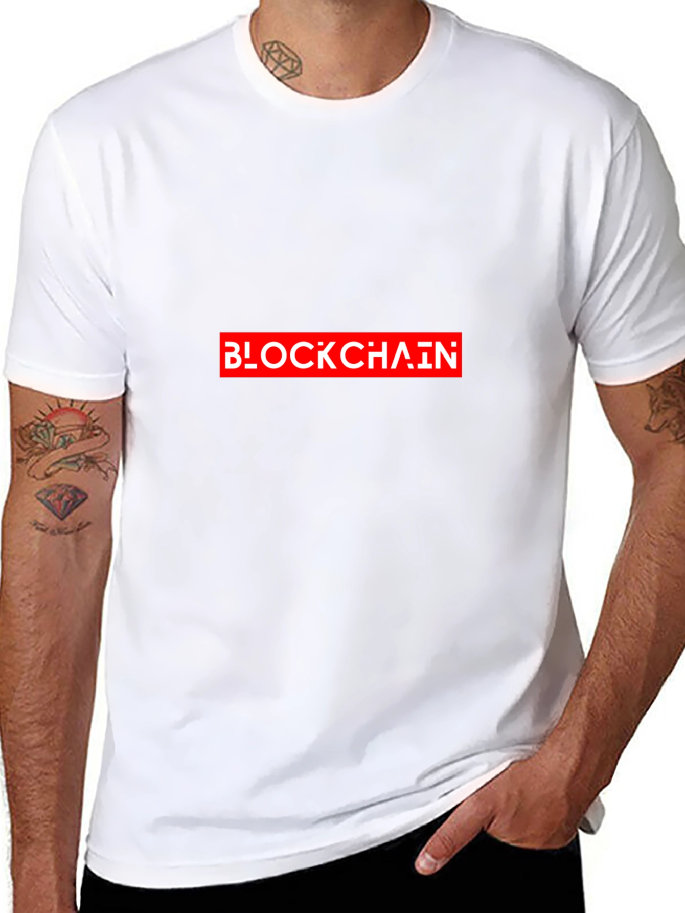 Blockchain Graphic T-Shirt - Crypto Design