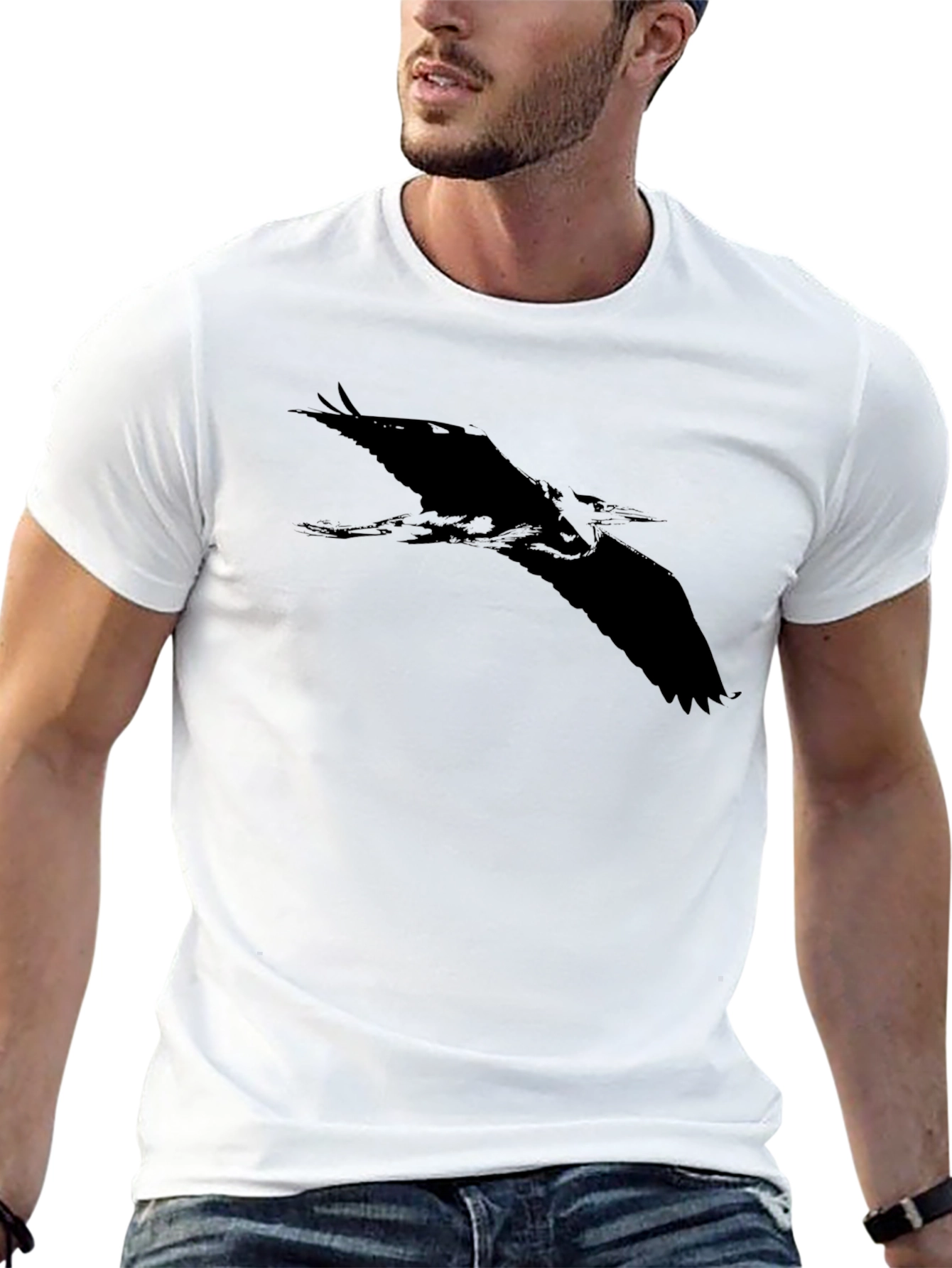 Black Heron Graphic Tee - Mens Short Sleeve