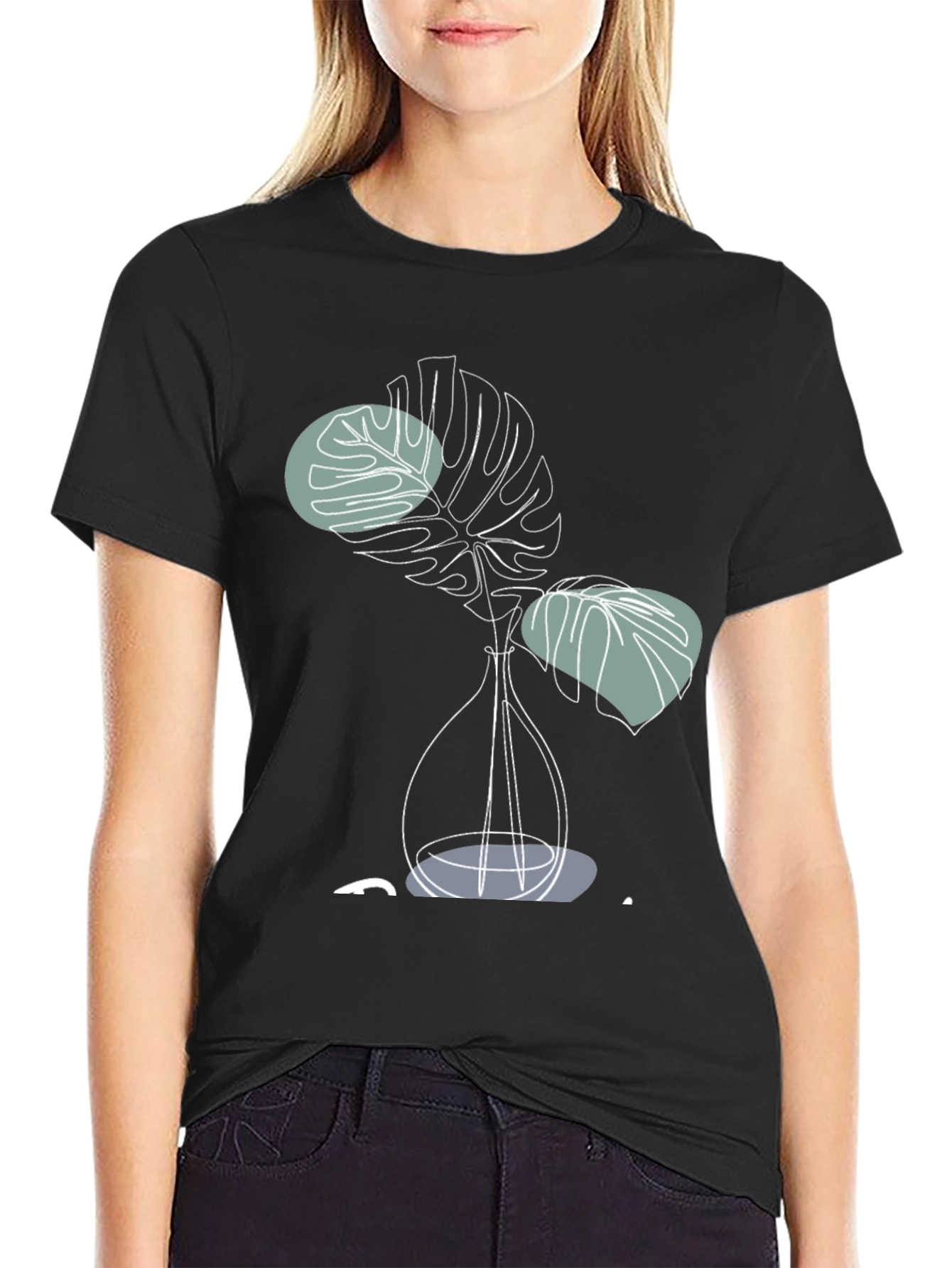 Modern Monstera Plant Graphic T-Shirt