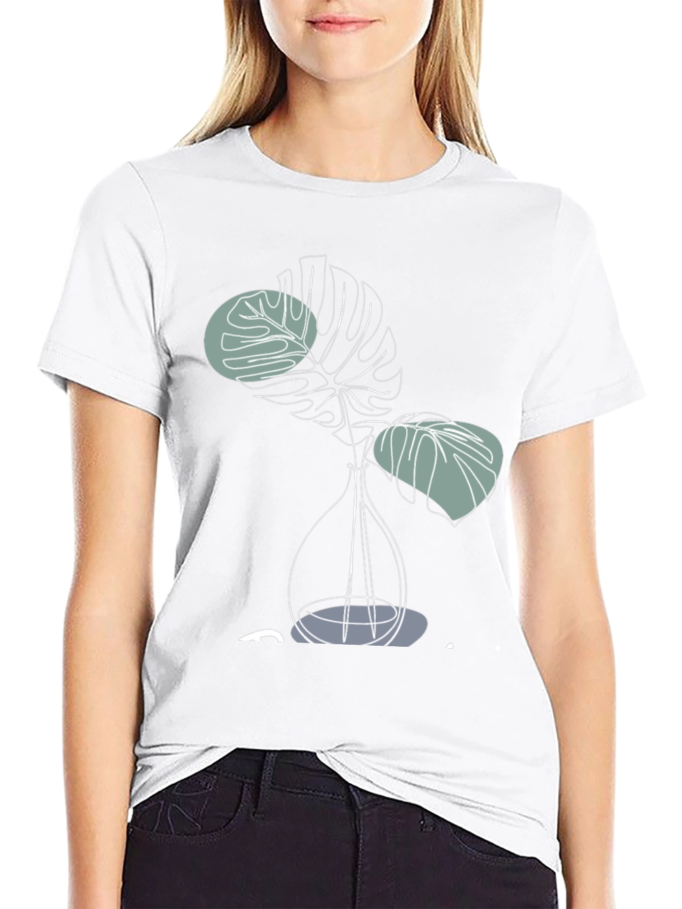 Modern Monstera Plant Graphic T-Shirt