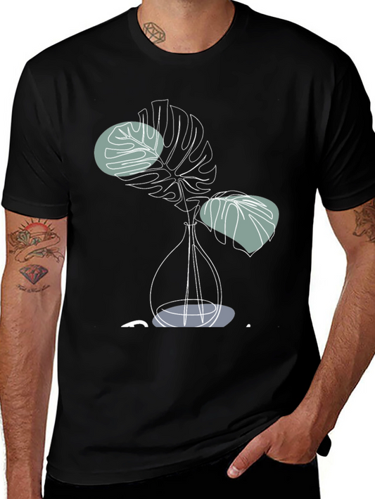 Modern Monstera Plant Graphic T-Shirt