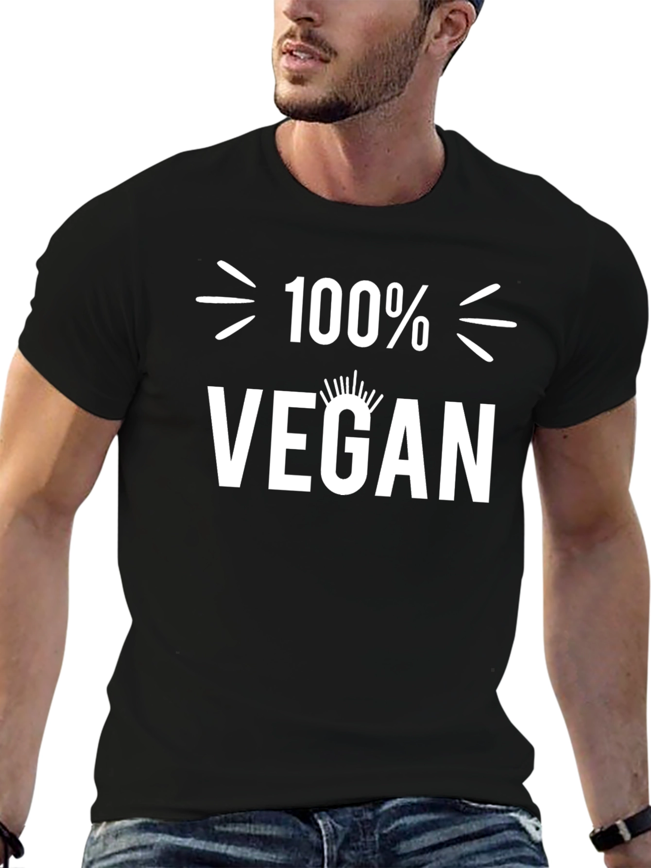100% Vegan Black T-Shirt