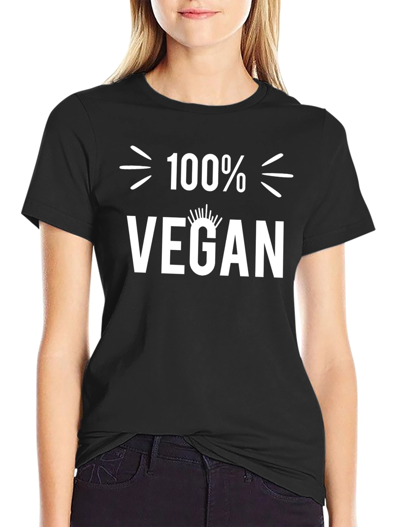 100% Vegan Black T-Shirt