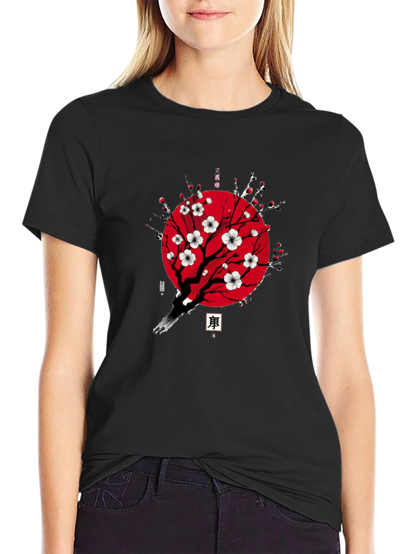 Sakura Tree Graphic Tee - Black
