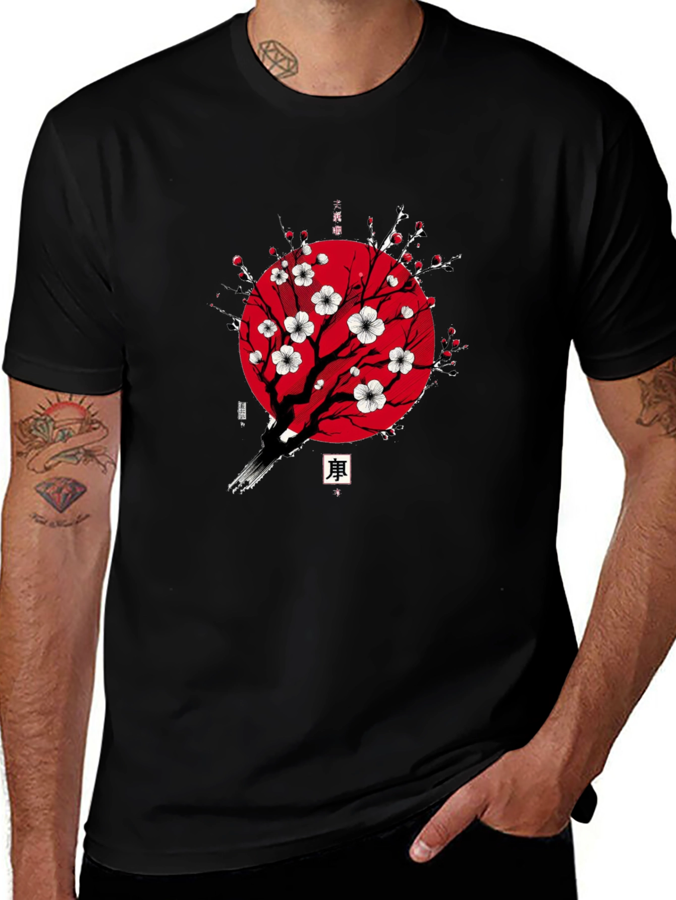 Sakura Tree Graphic Tee - Black