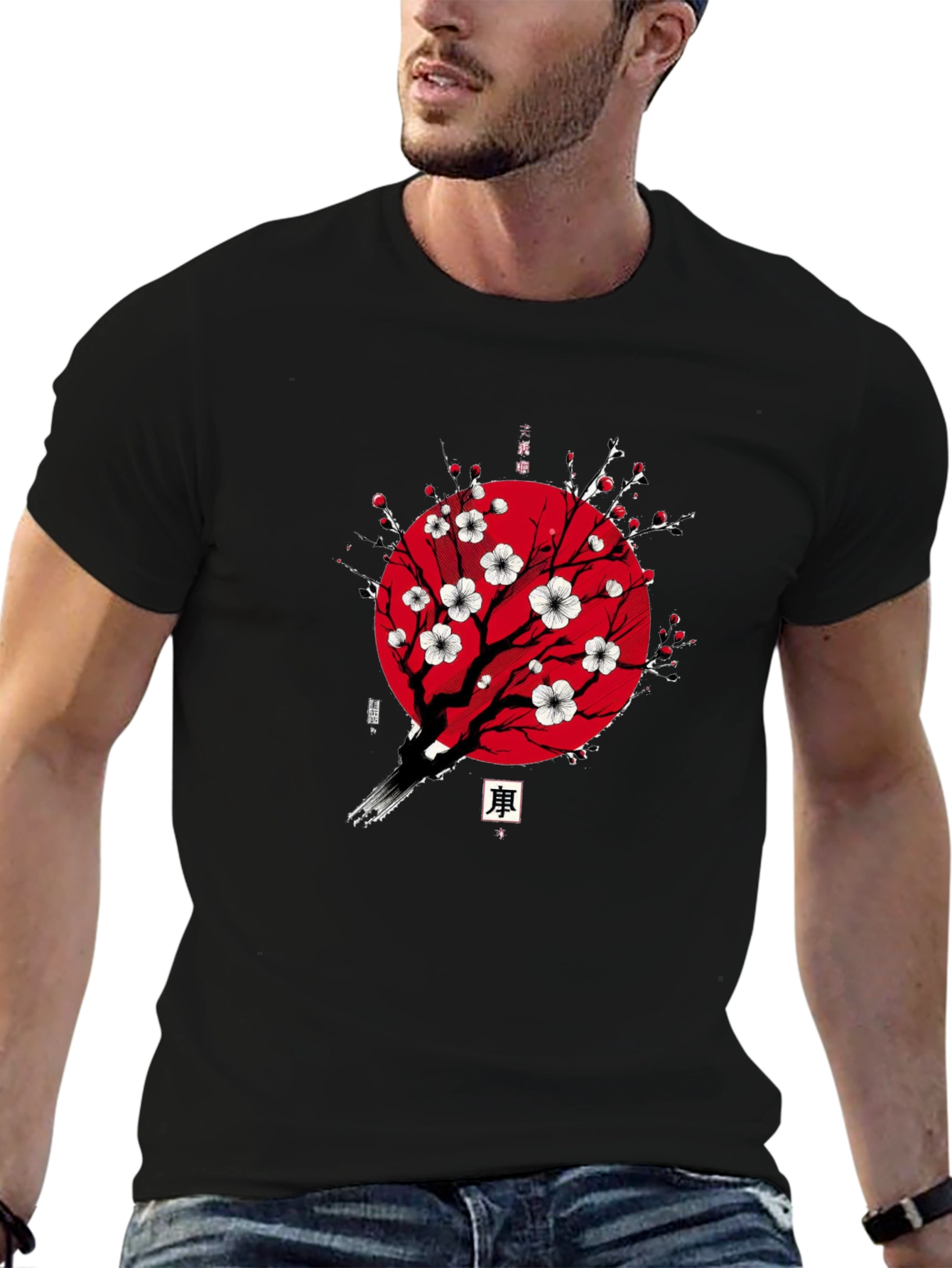 Sakura Tree Graphic Tee - Black