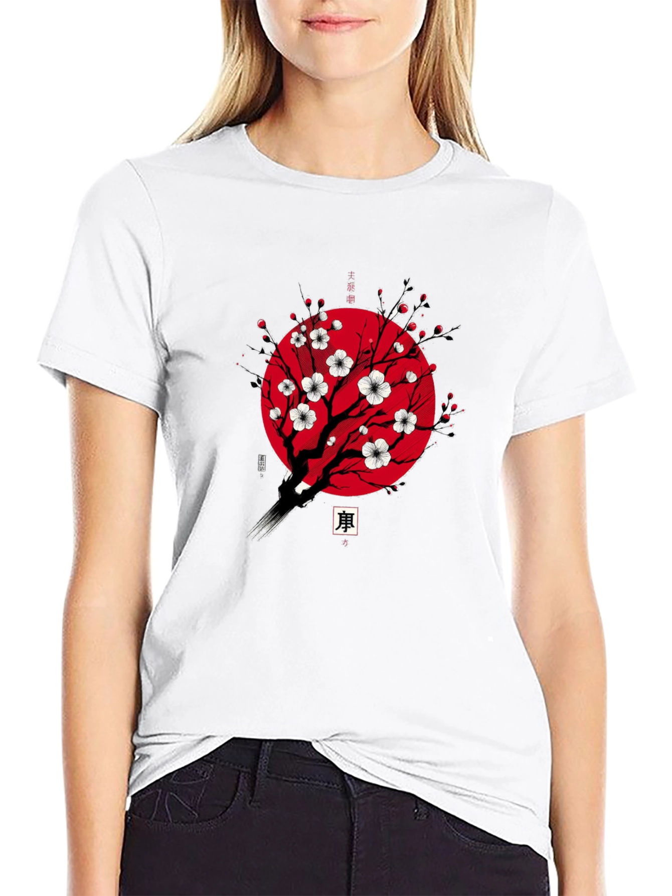 Sakura Tree Graphic Tee - Black