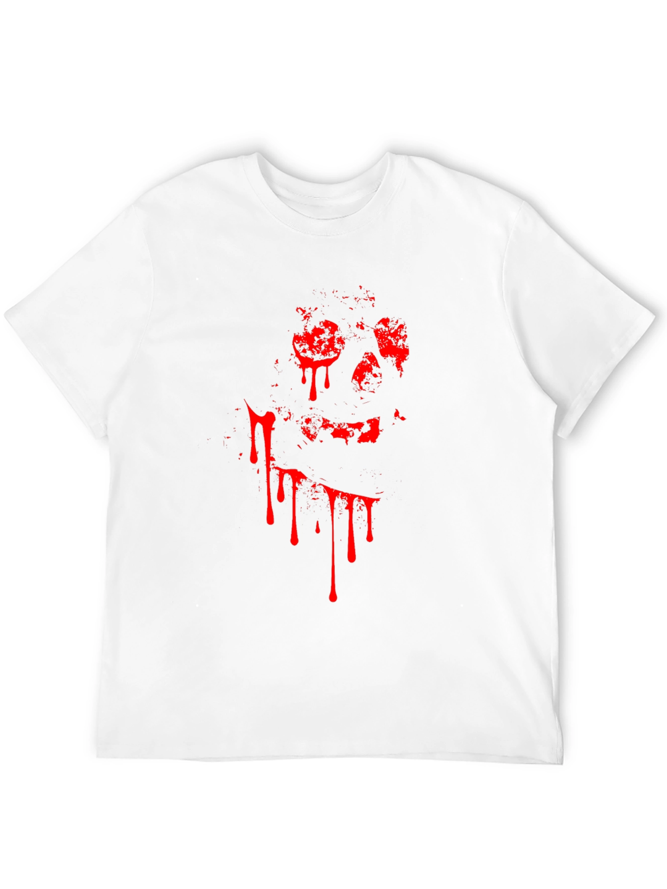 Bloody Skull Graphic Tee - Black Cotton T-Shirt