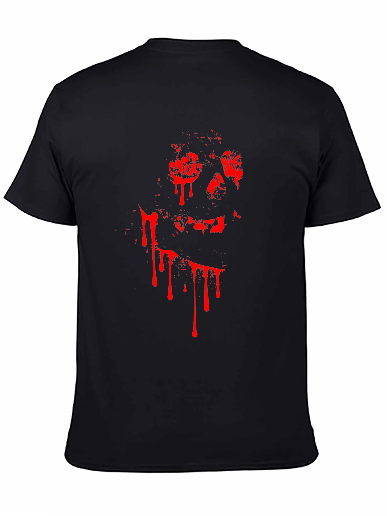 Bloody Skull Graphic Tee - Black Cotton T-Shirt
