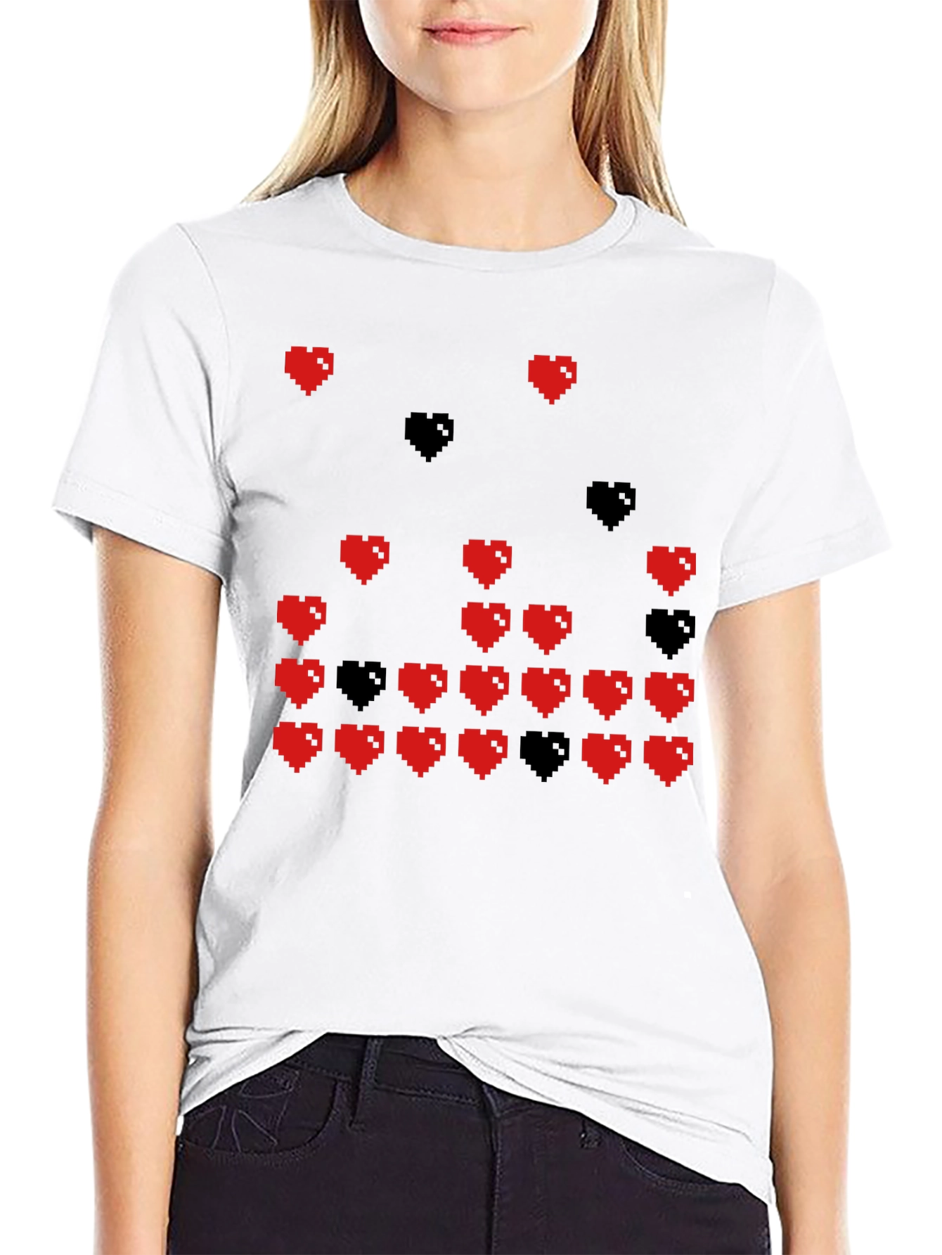 Pixel Heart Graphic T-Shirt - Gamer Tee