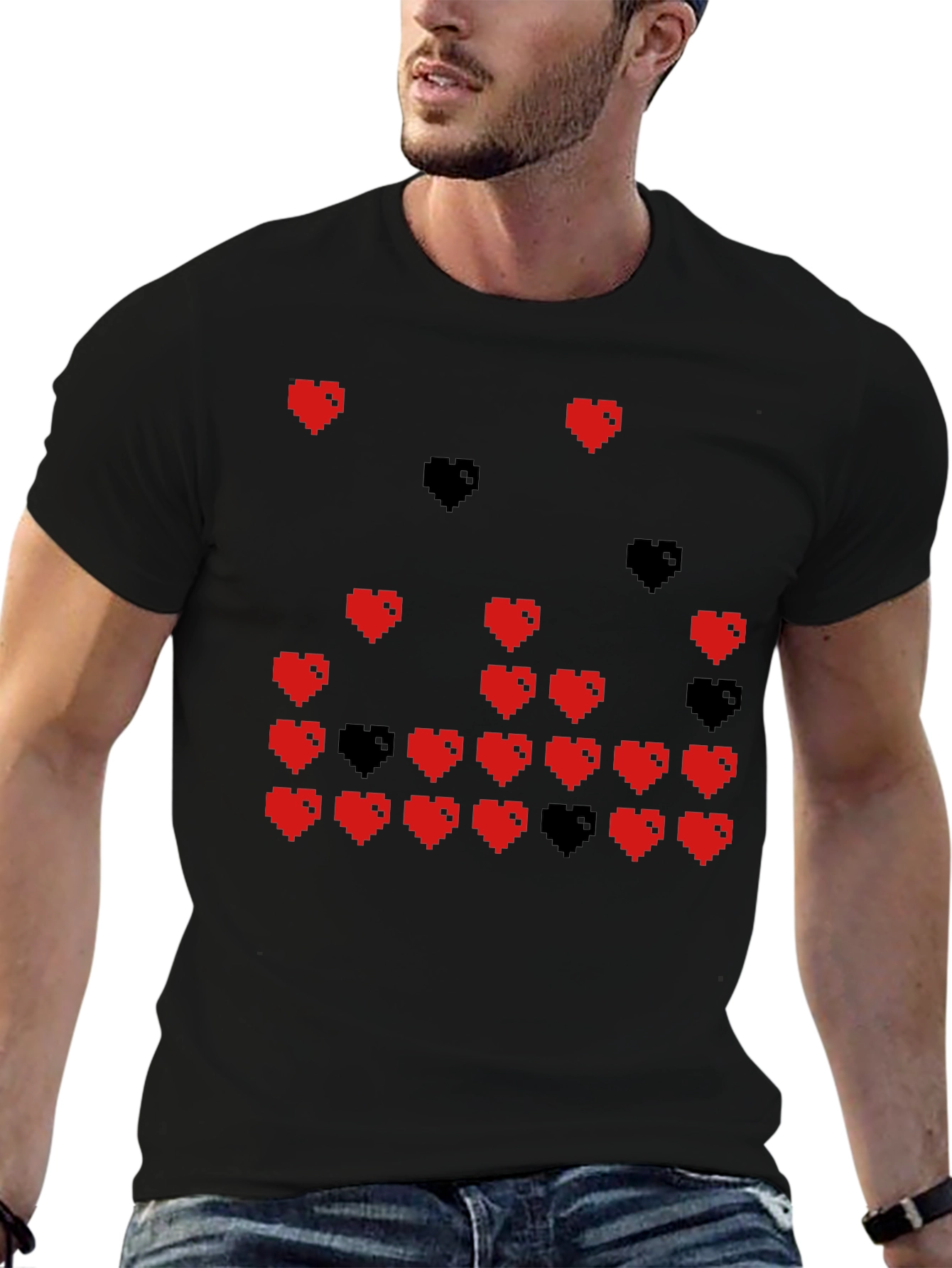 Pixel Heart Graphic T-Shirt - Gamer Tee