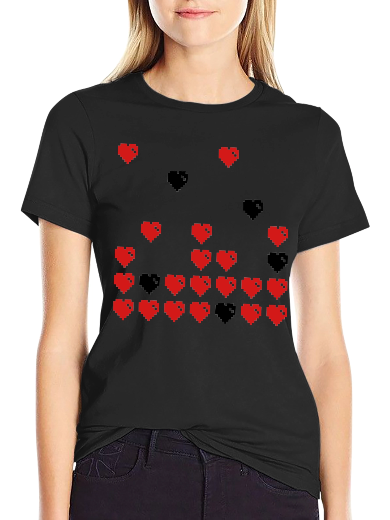 Pixel Heart Graphic T-Shirt - Gamer Tee