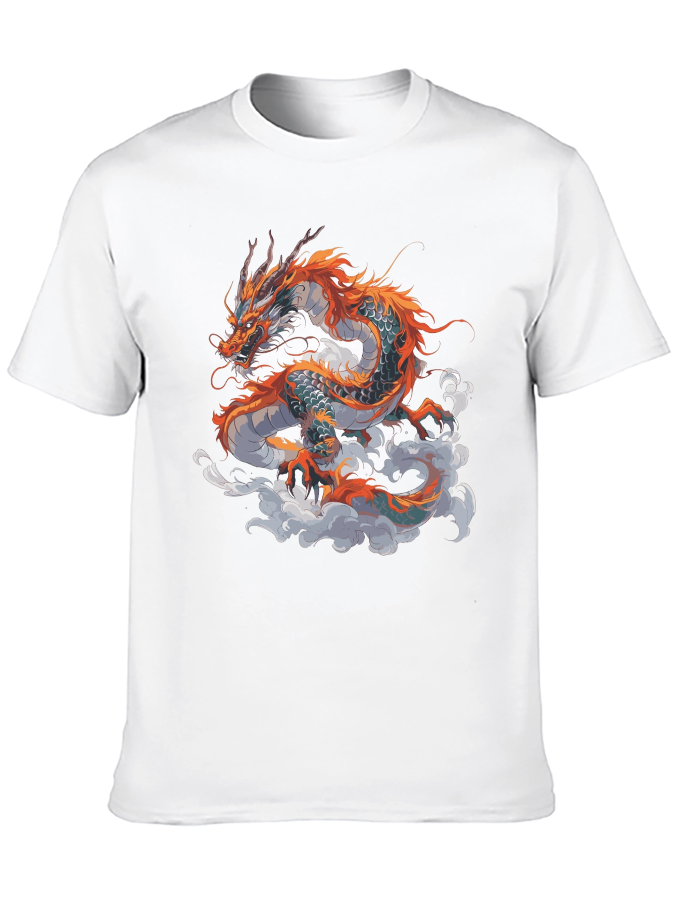 Dragon Graphic Print Black T-Shirt