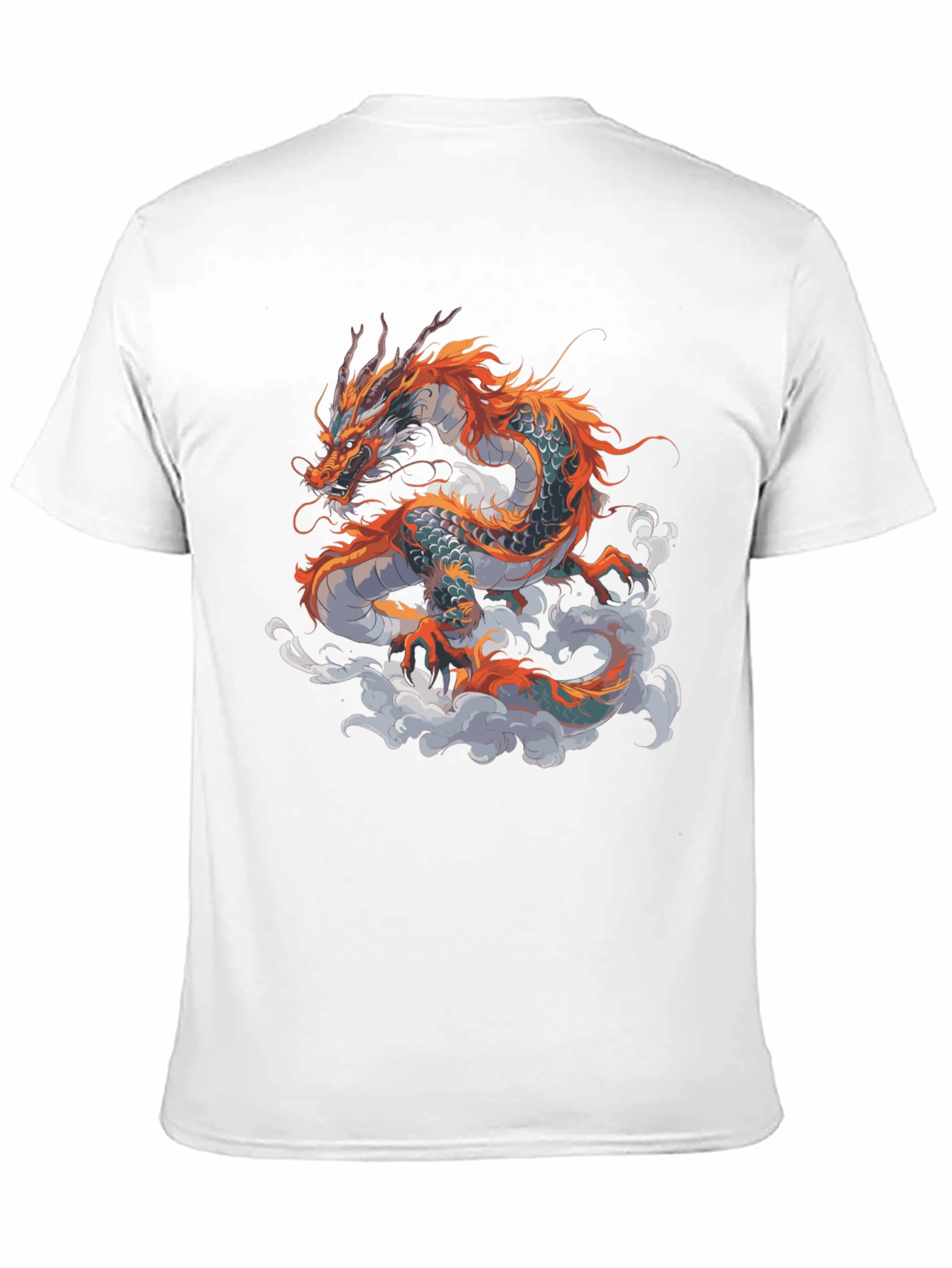 Dragon Graphic Print Black T-Shirt