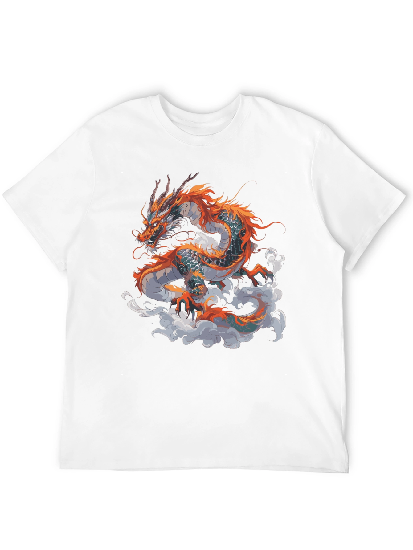 Dragon Graphic Print Black T-Shirt