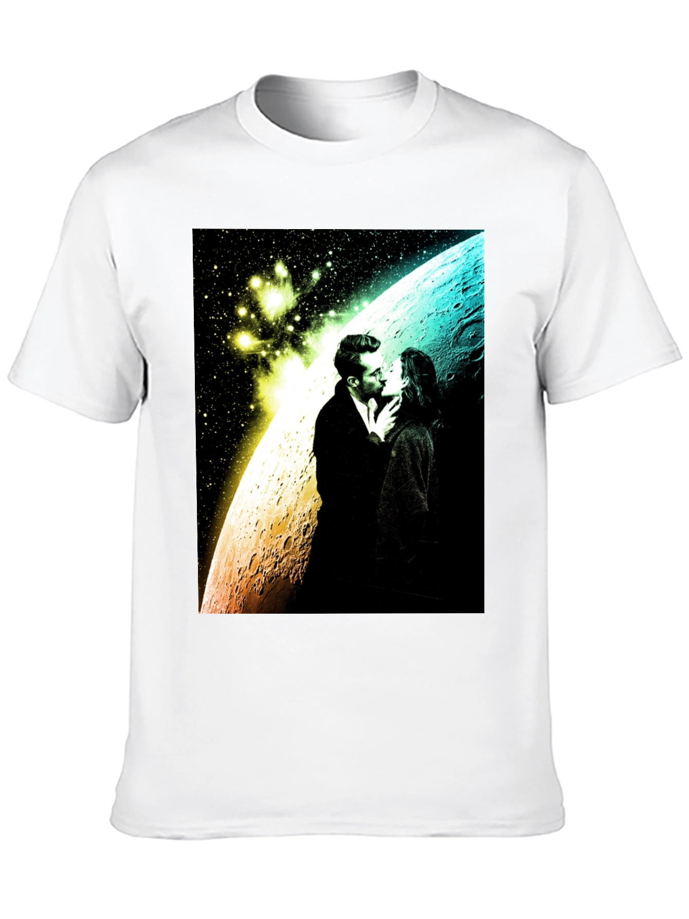Romantic Space Kiss Graphic Tee