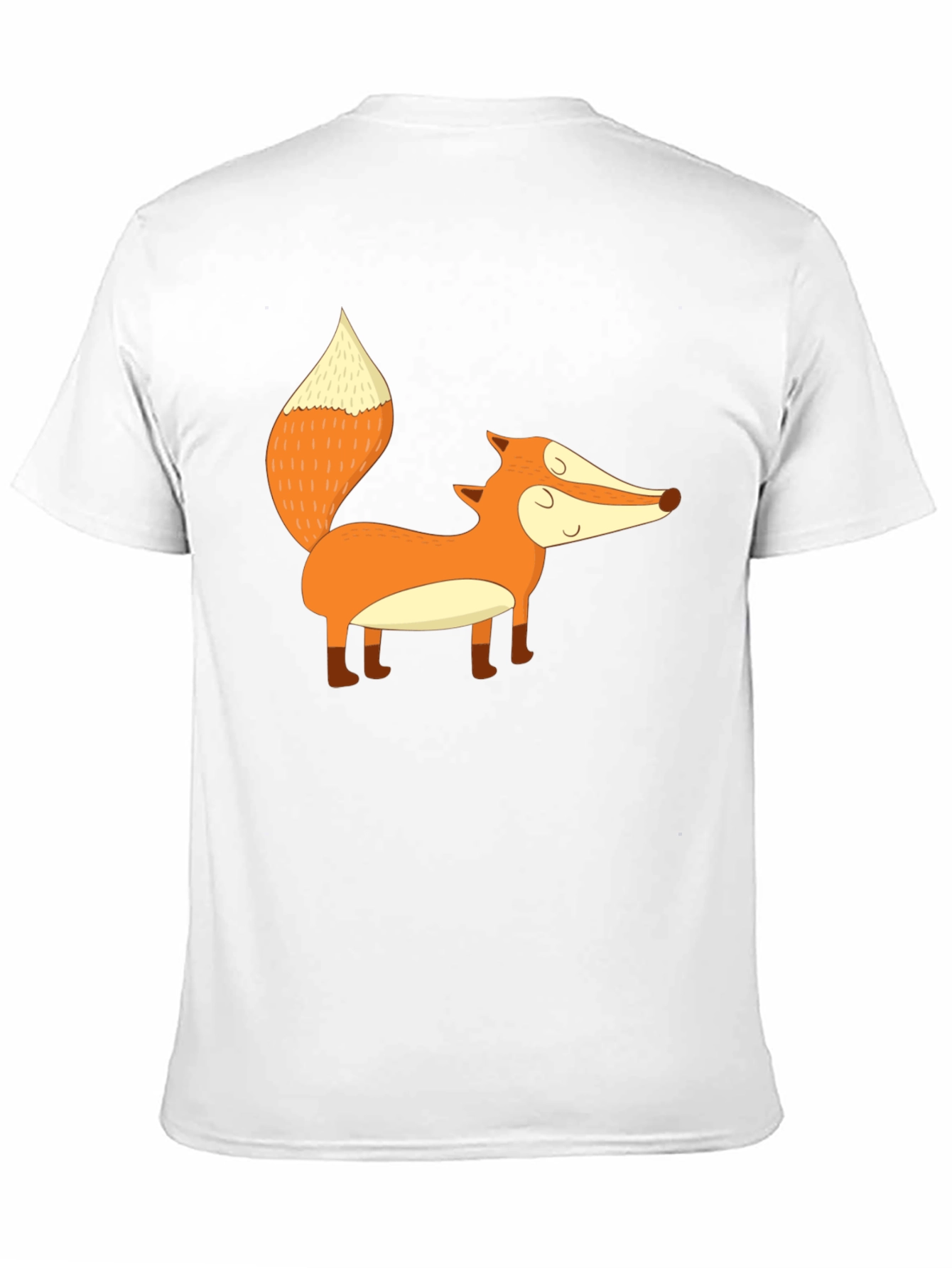 Cute Fox Graphic Black T-Shirt
