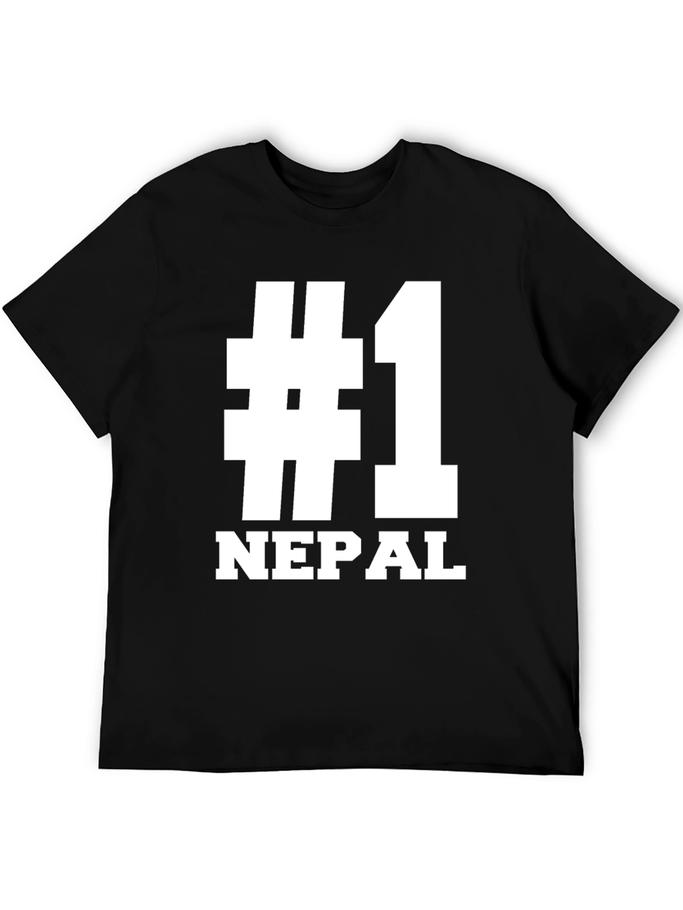 #1 Nepal T-Shirt - Black Graphic Tee