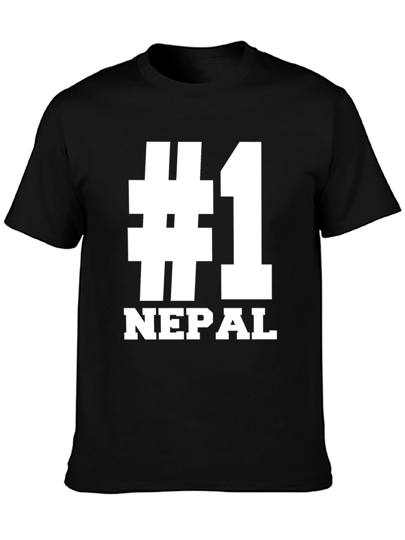 #1 Nepal T-Shirt - Black Graphic Tee