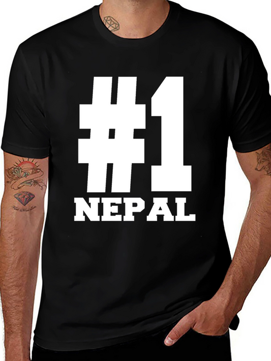 #1 Nepal T-Shirt - Black Graphic Tee
