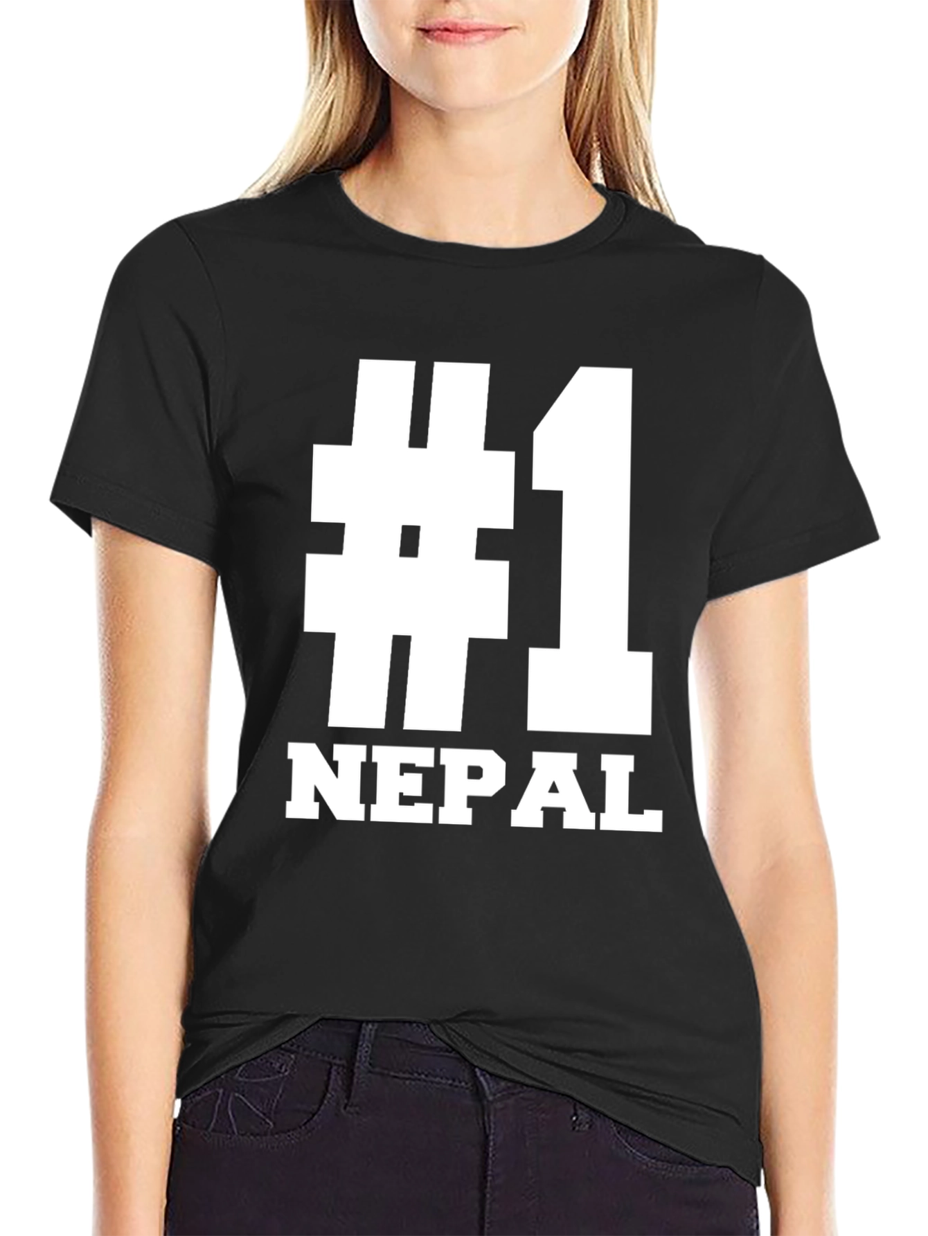 #1 Nepal T-Shirt - Black Graphic Tee