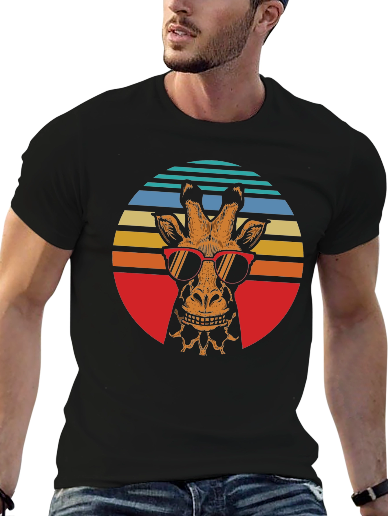 Cool Giraffe Retro Graphic Tee