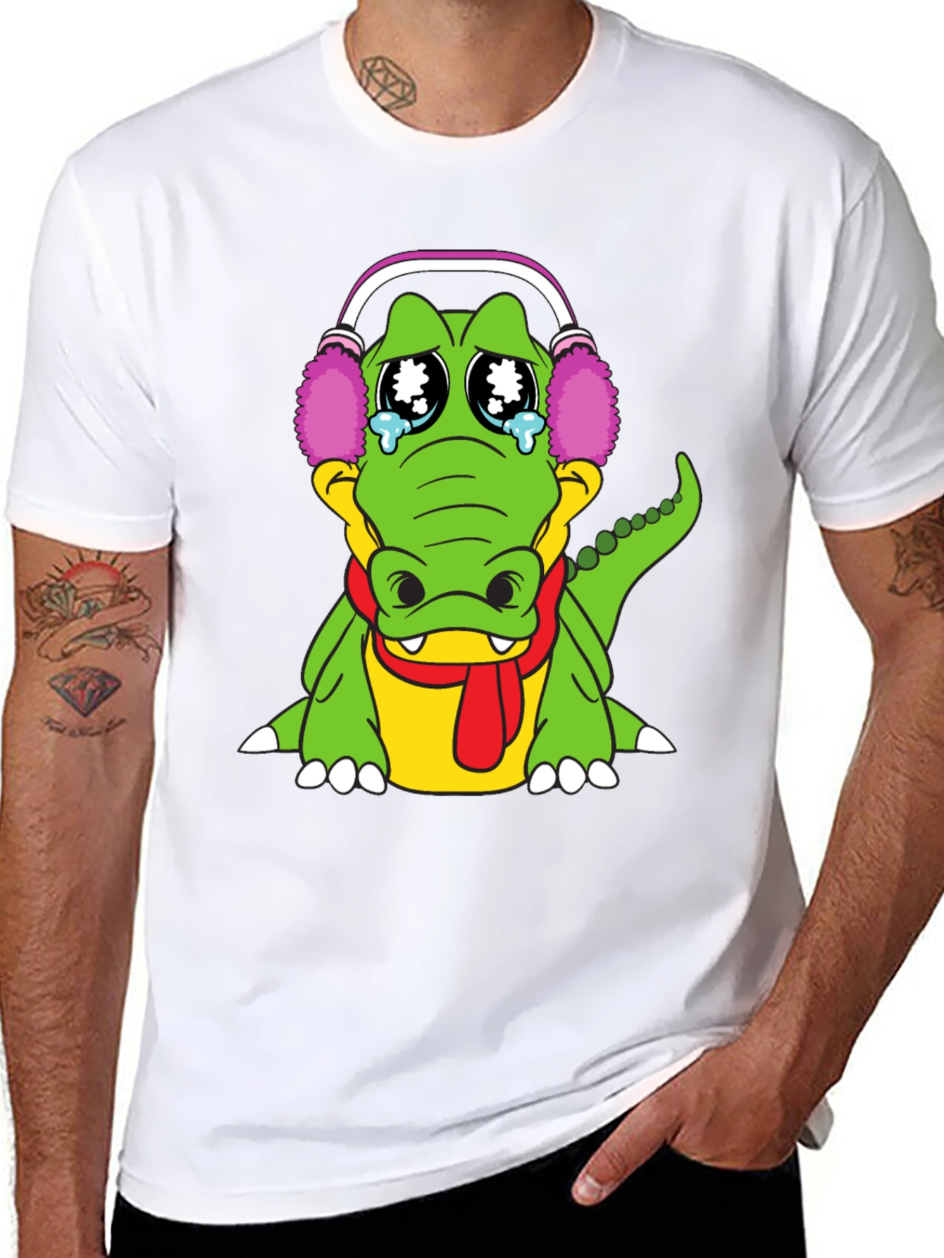 Sad Alligator Black T-Shirt