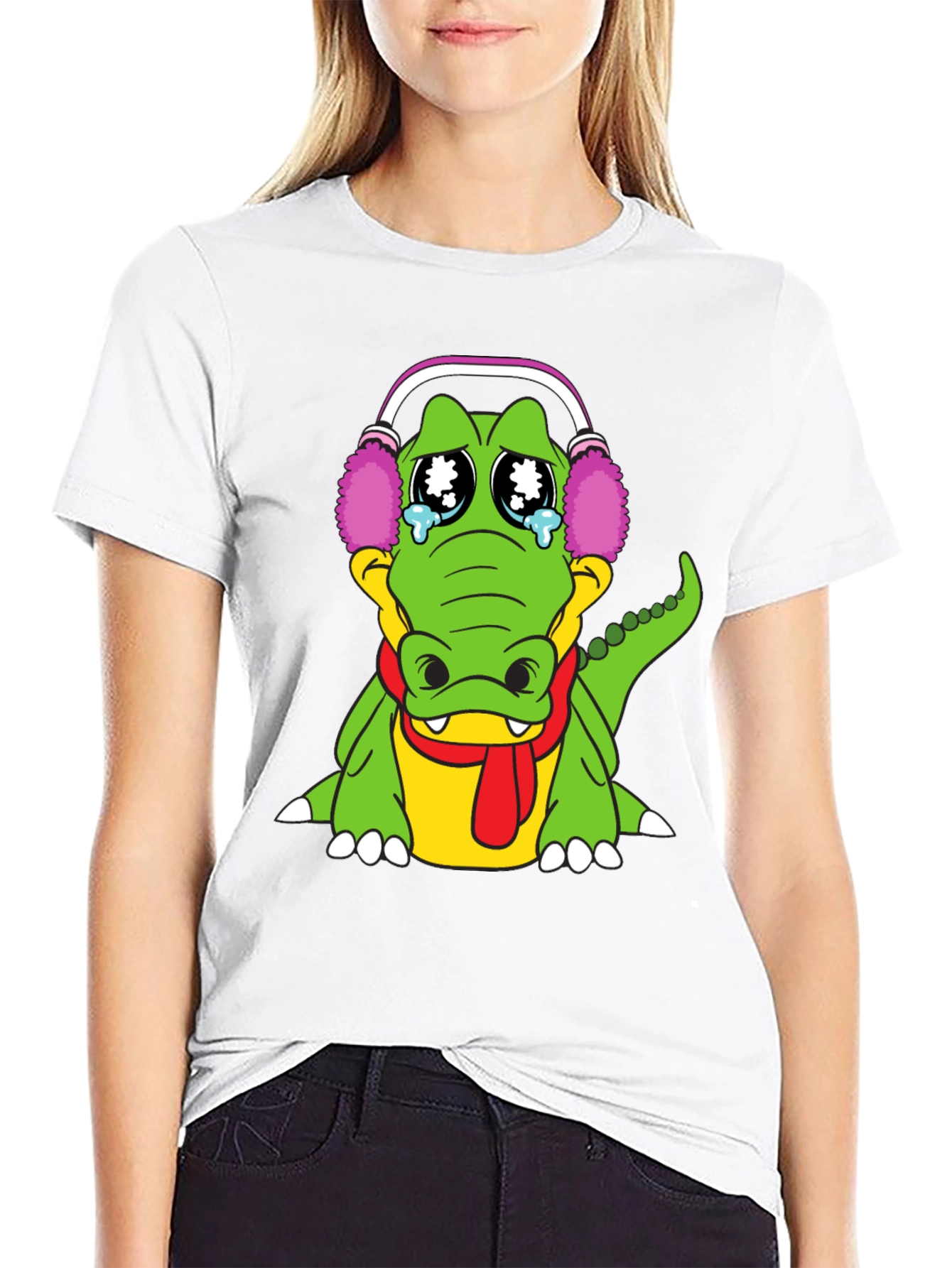 Sad Alligator Black T-Shirt