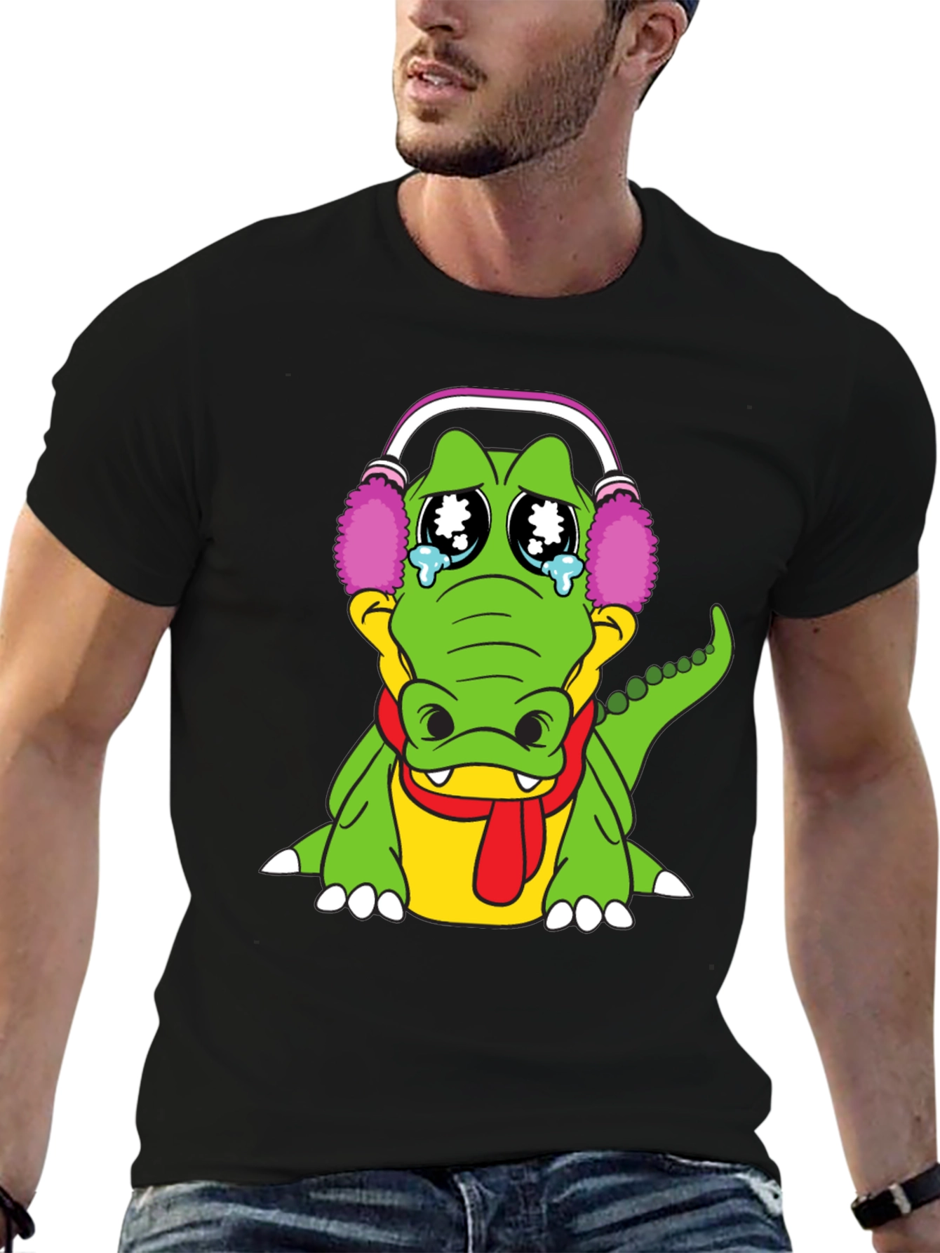 Sad Alligator Black T-Shirt
