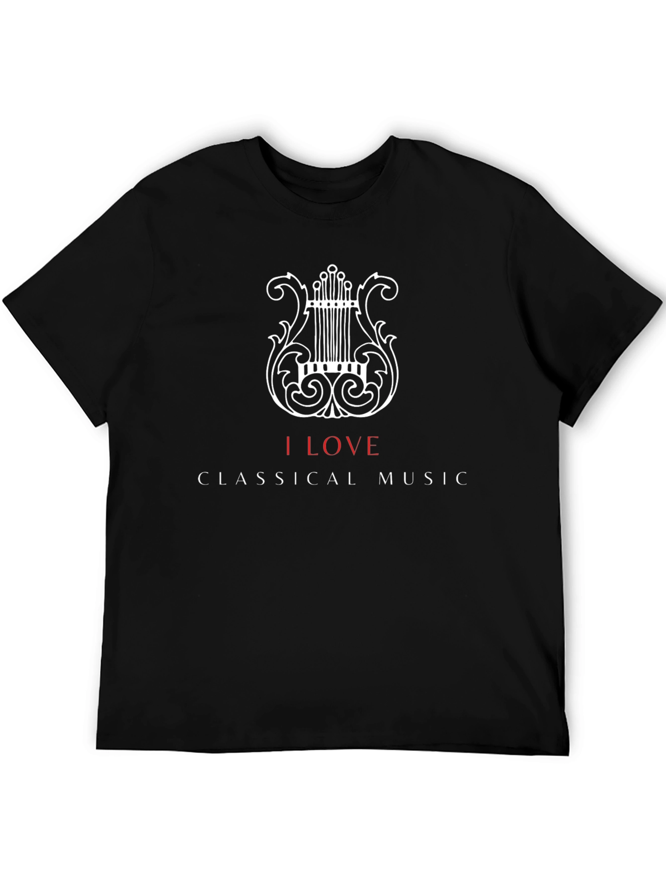 I Love Classical Music Black T-Shirt