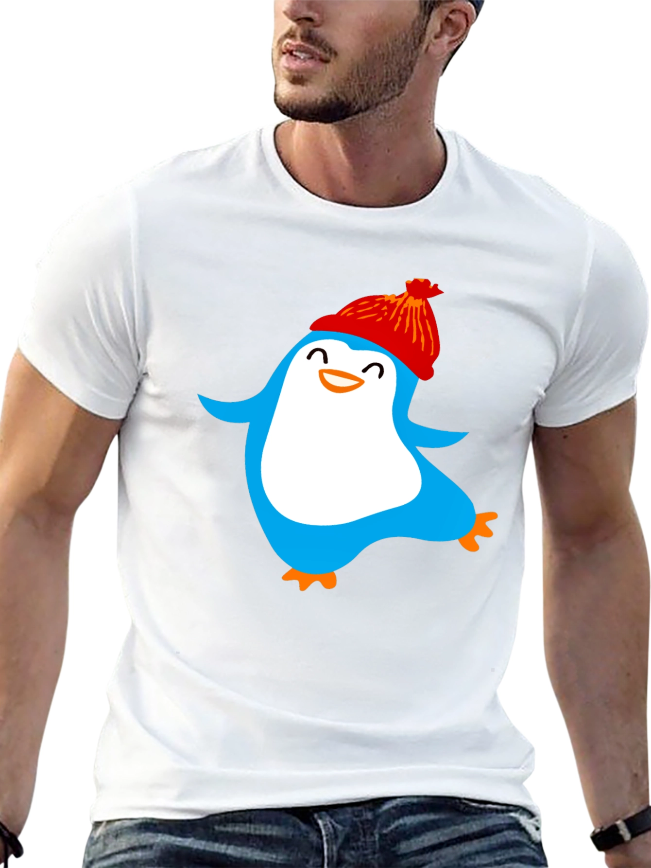 Fun Penguin Graphic Tee - Cozy Winter Style