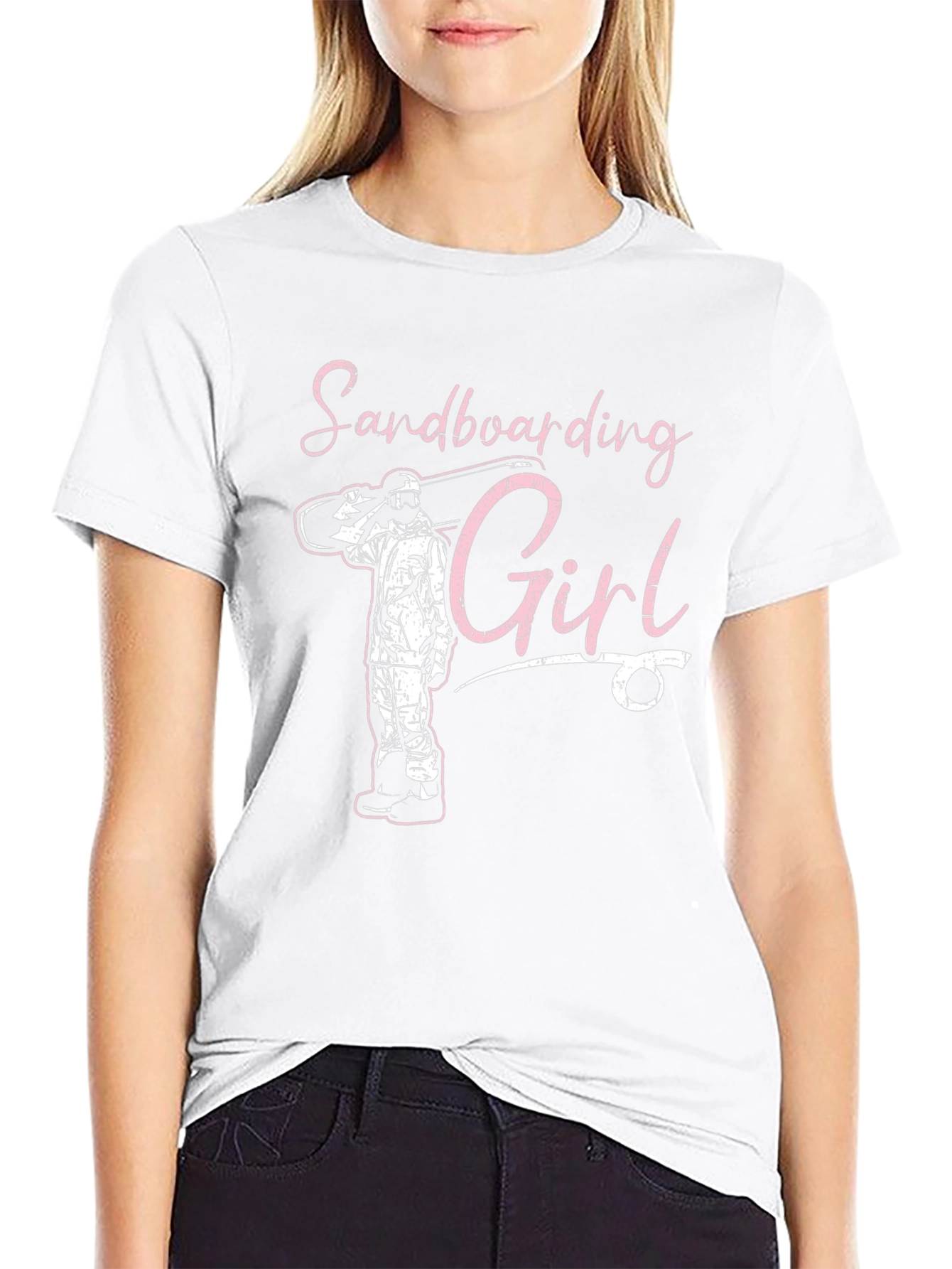 Sandboarding Girl Graphic Tee - Unique Design!