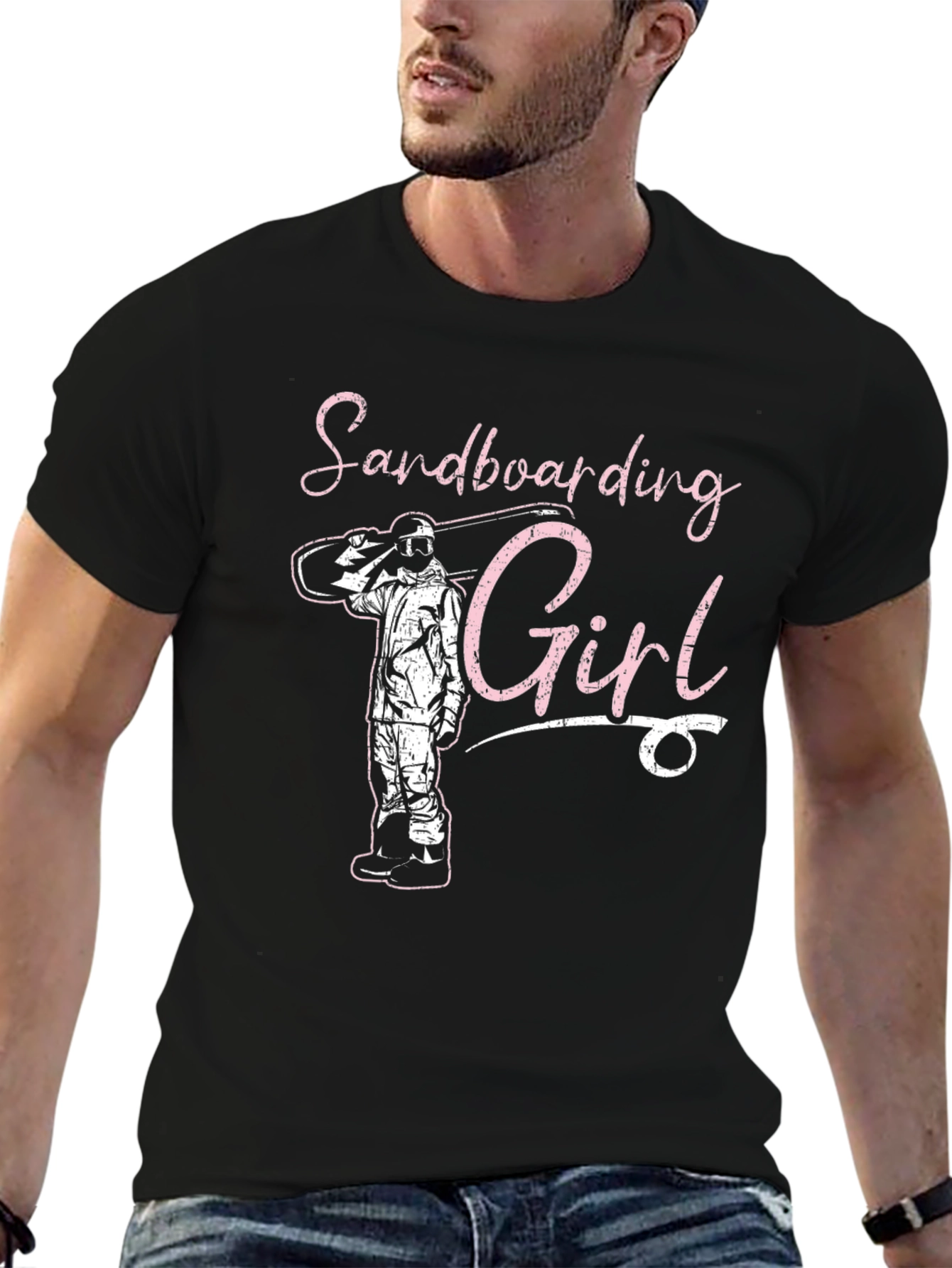 Sandboarding Girl Graphic Tee - Unique Design!